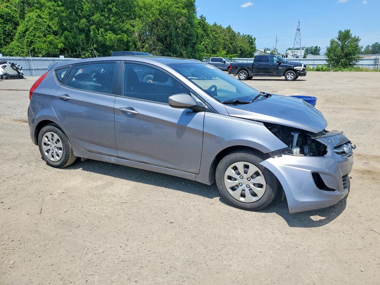 2015 Hyundai Accent Gs Gray vin: KMHCT5AE3FU218345