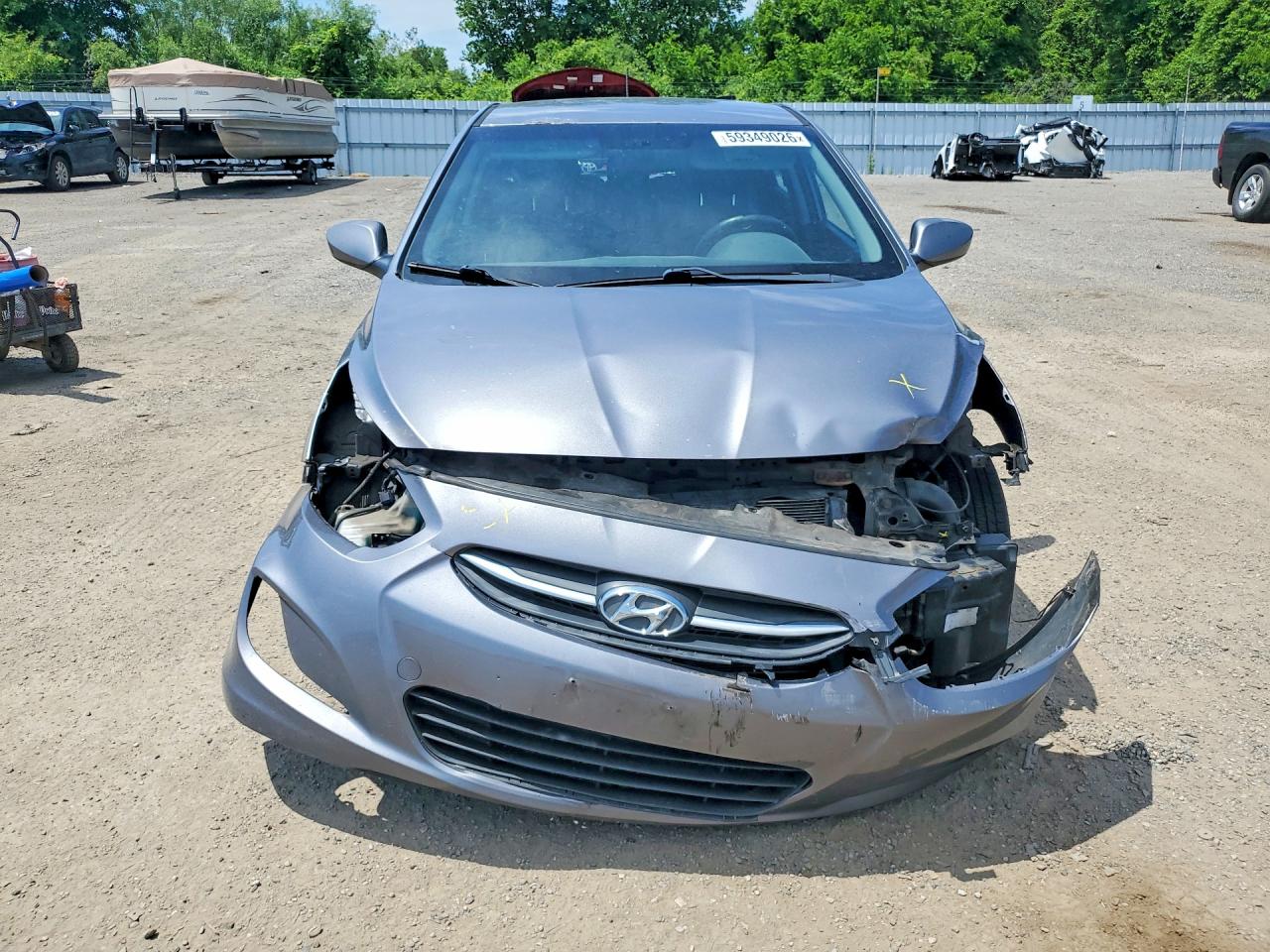 2015 Hyundai Accent Gs Gray vin: KMHCT5AE3FU218345