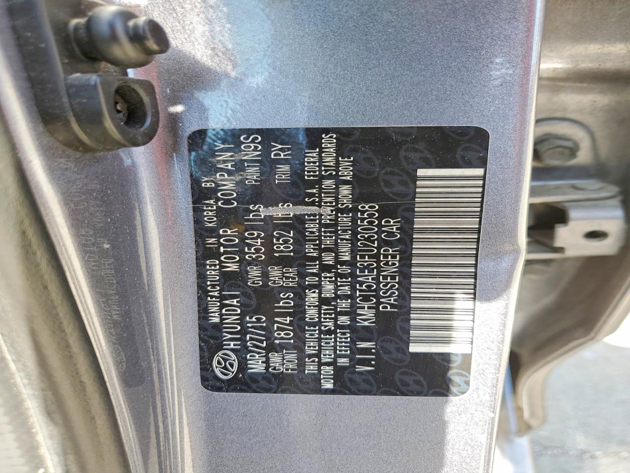 2015 Hyundai Accent Gs Silver vin: KMHCT5AE3FU230558
