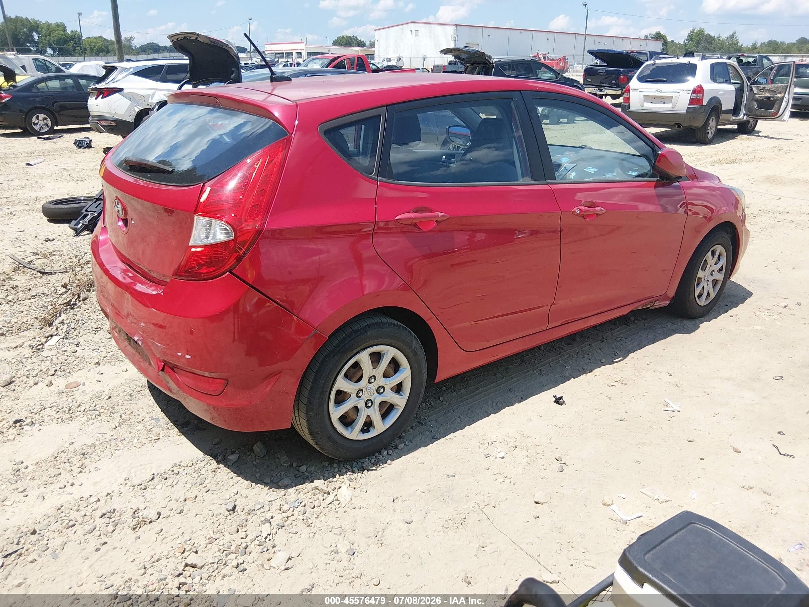 2013 Hyundai Accent Gs Red vin: KMHCT5AE4DU066217