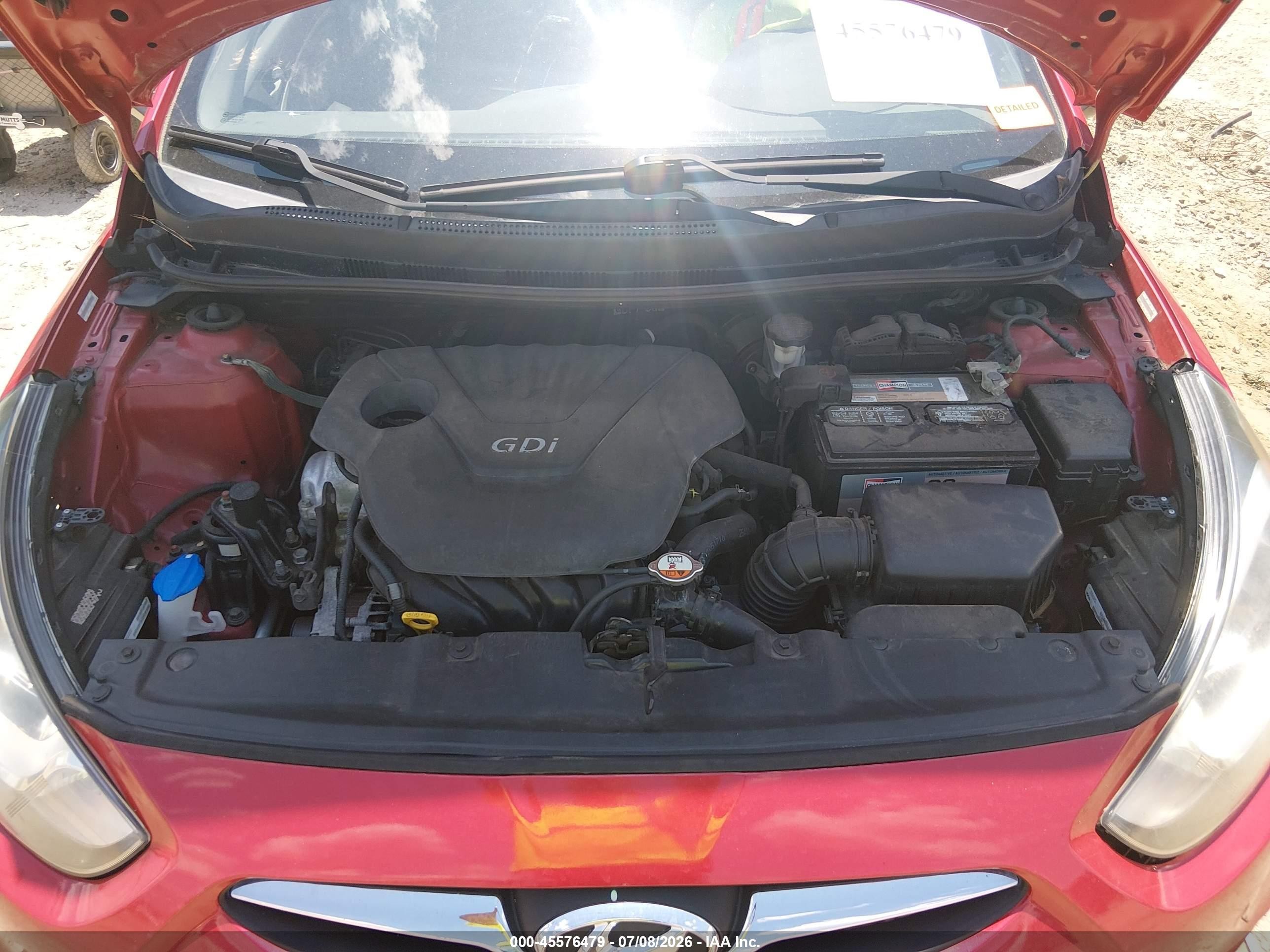 2013 Hyundai Accent Gs Red vin: KMHCT5AE4DU066217