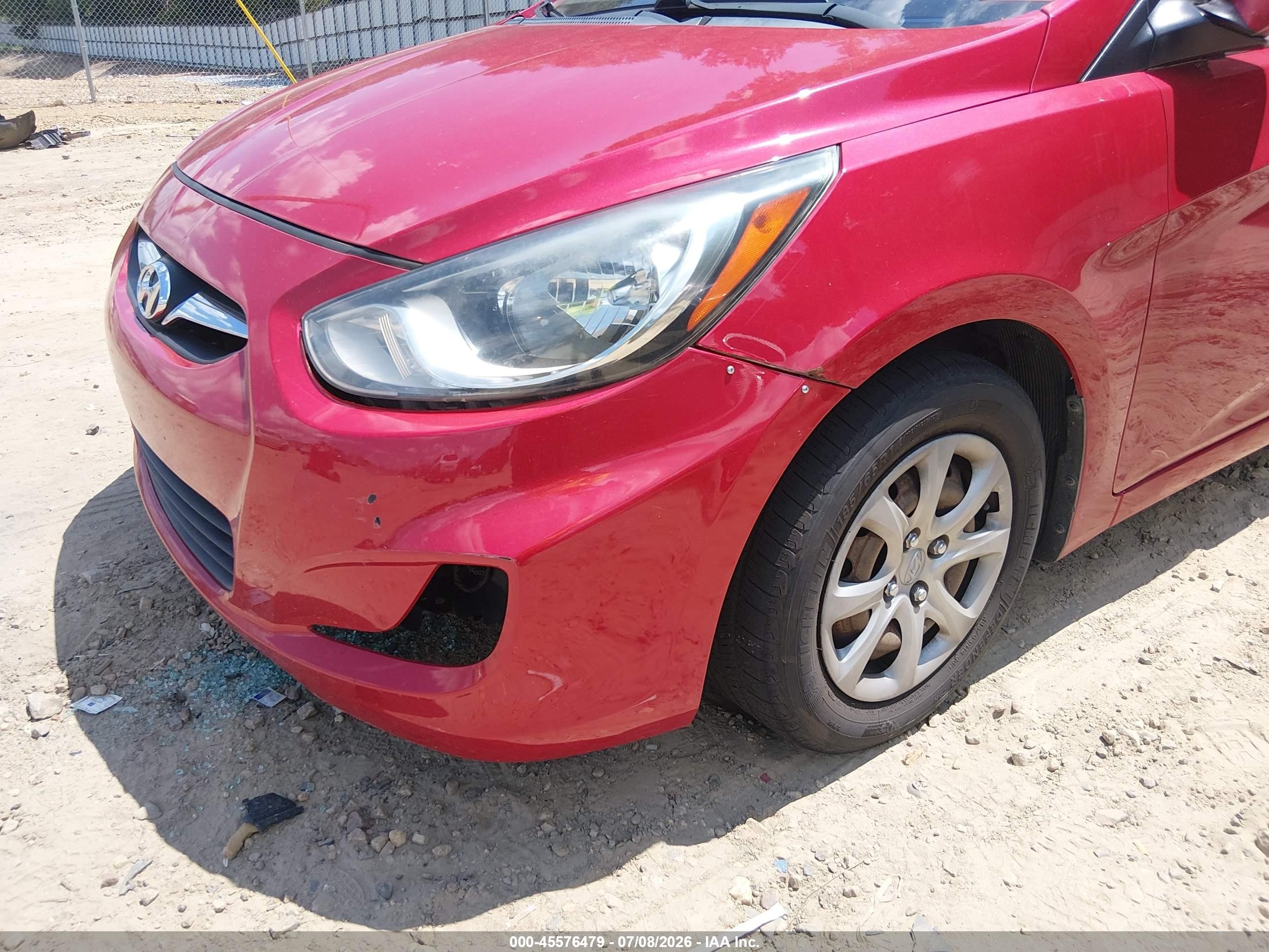 2013 Hyundai Accent Gs Red vin: KMHCT5AE4DU066217