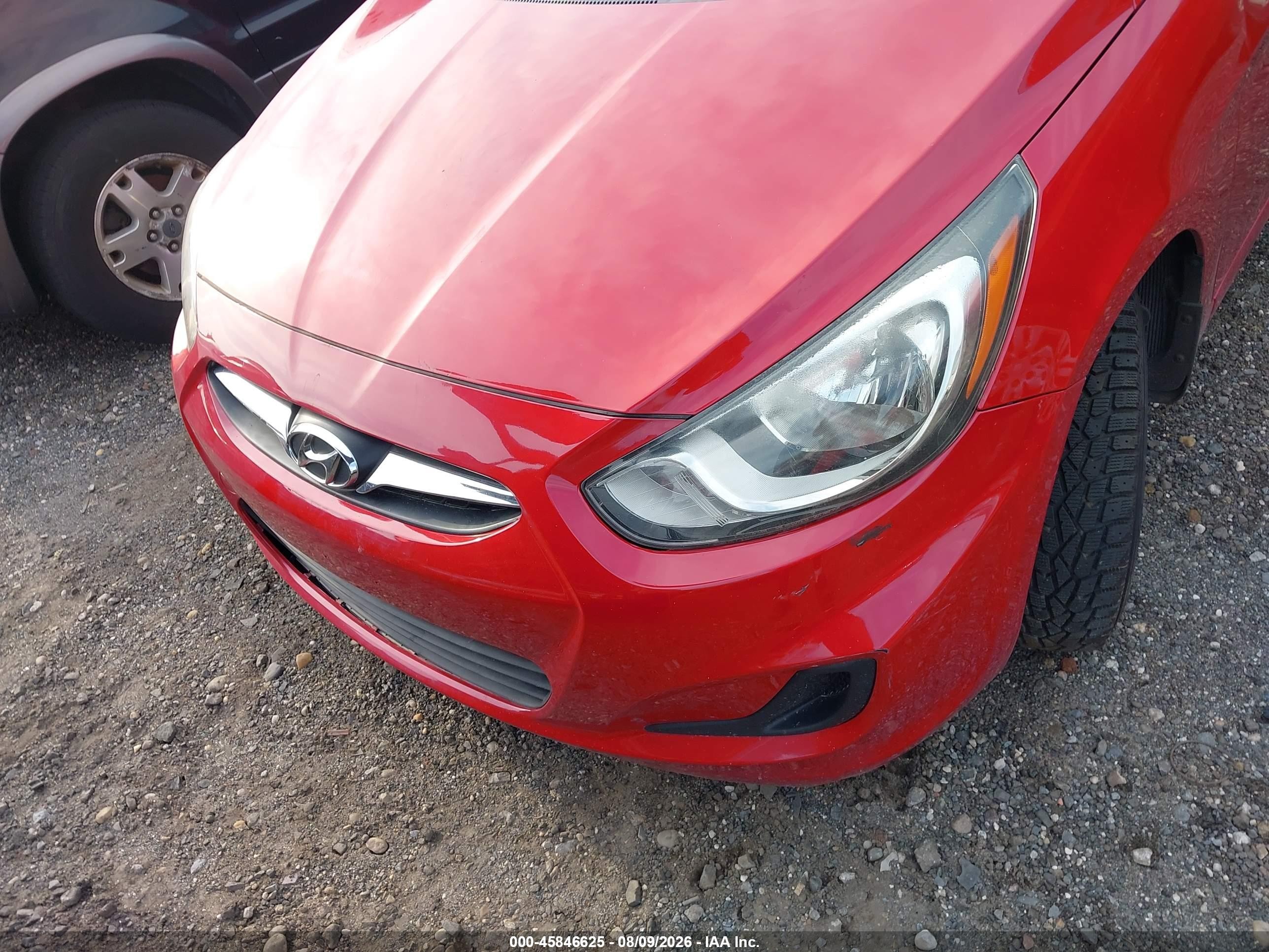 2013 Hyundai Accent Gs Красный vin: KMHCT5AE4DU082353