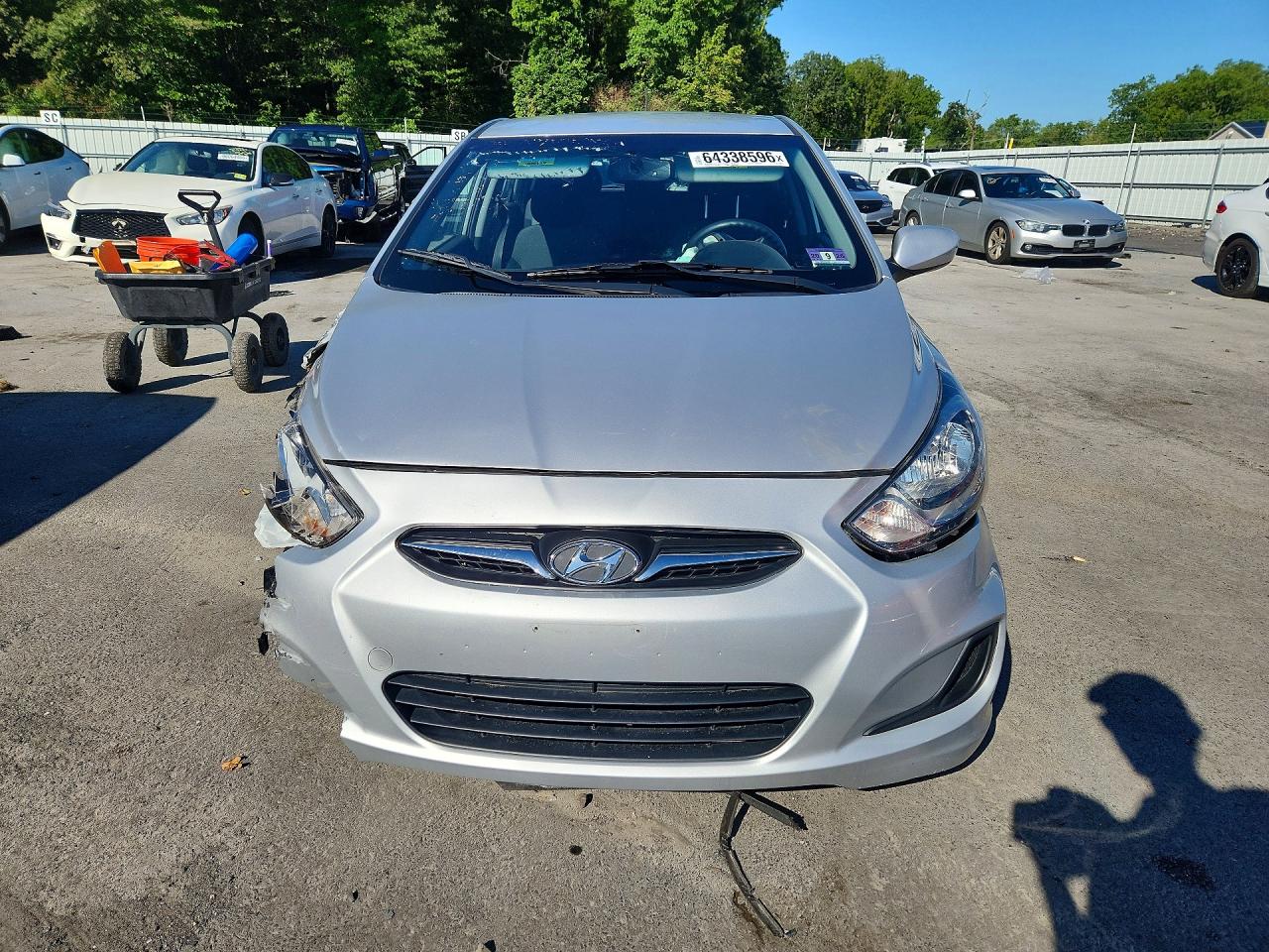 2013 Hyundai Accent Gs Silver vin: KMHCT5AE4DU093613