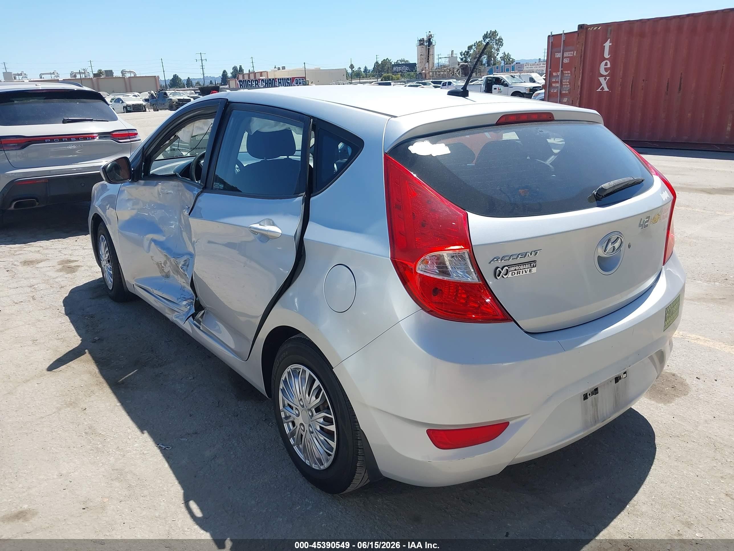 2013 Hyundai Accent Gs Gray vin: KMHCT5AE4DU098178