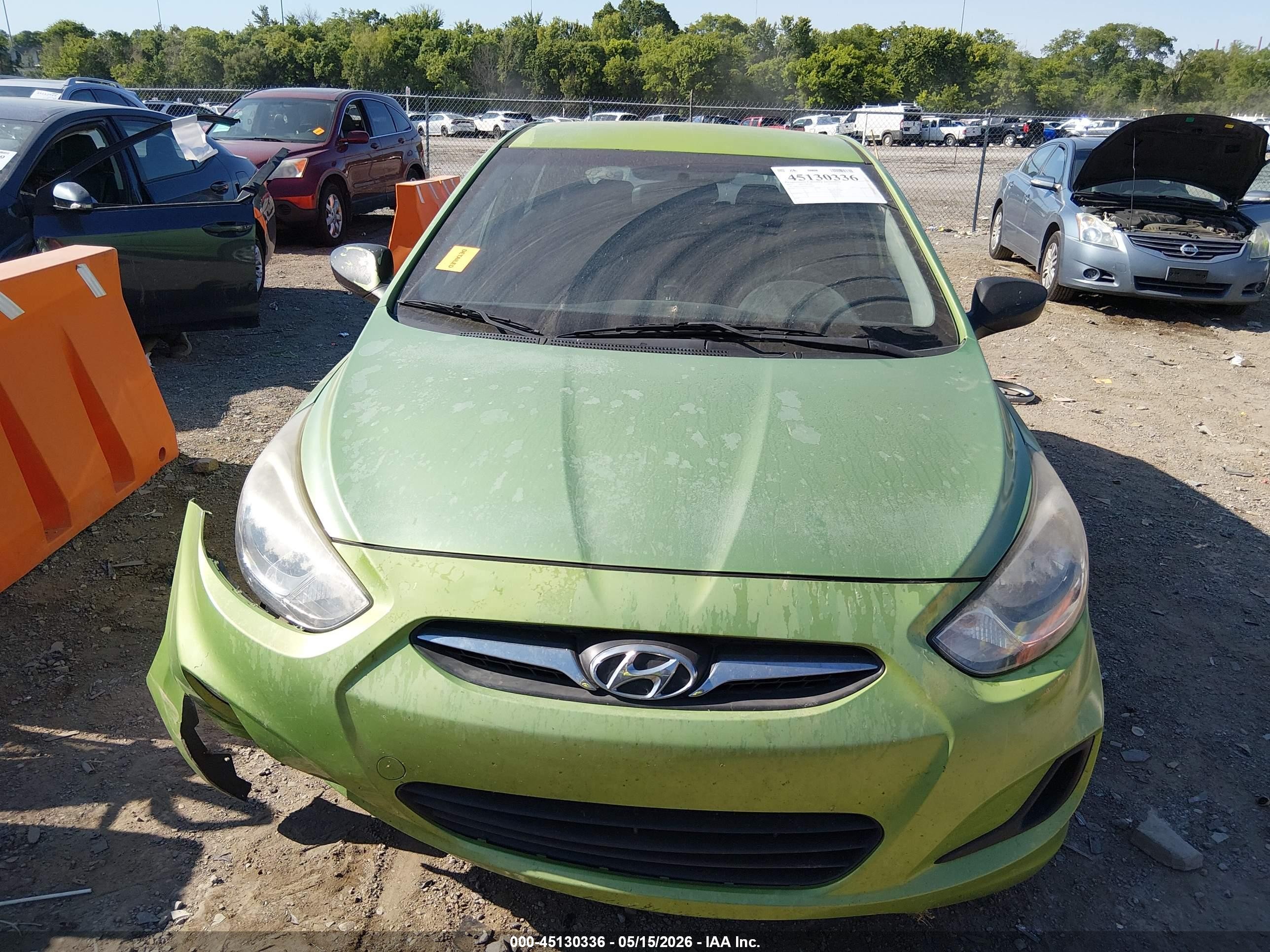2013 Hyundai Accent Gs Green vin: KMHCT5AE4DU103072