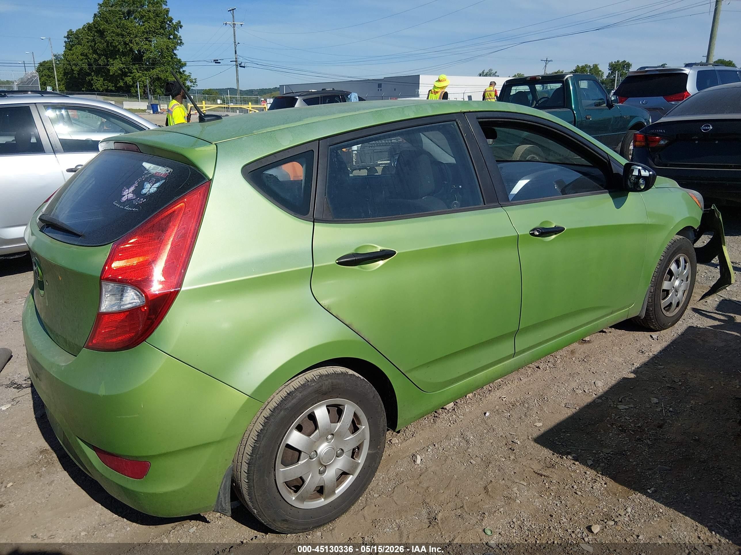 2013 Hyundai Accent Gs Green vin: KMHCT5AE4DU103072