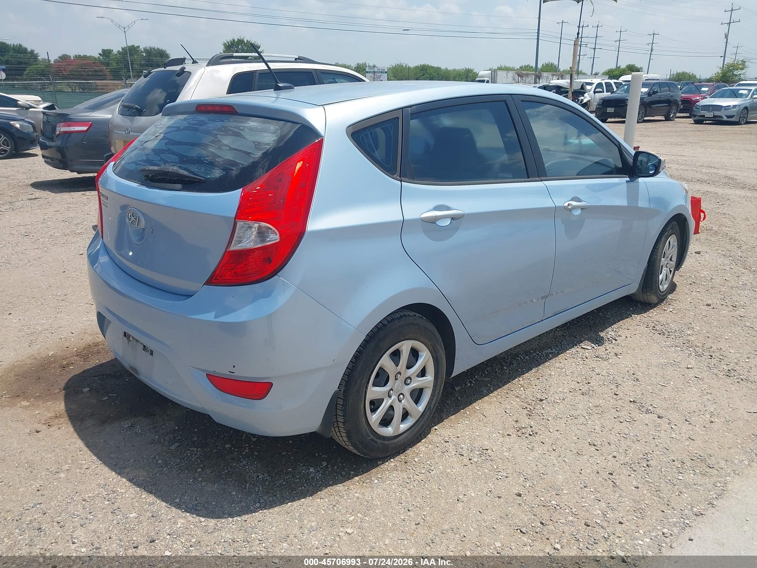 2013 Hyundai Accent Gs Blue vin: KMHCT5AE4DU138100