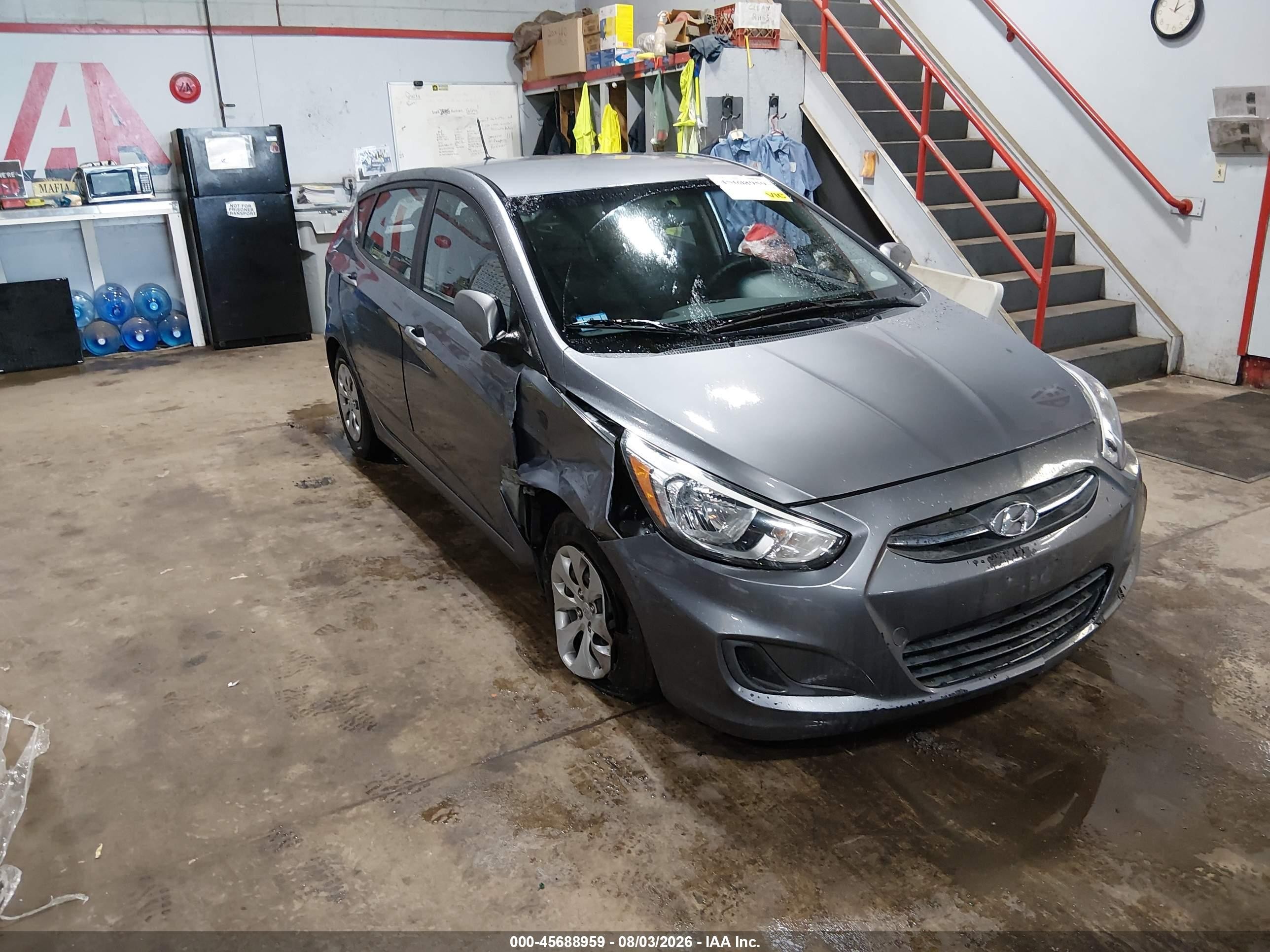 2015 Hyundai Accent Gs Gray vin: KMHCT5AE4FU230276