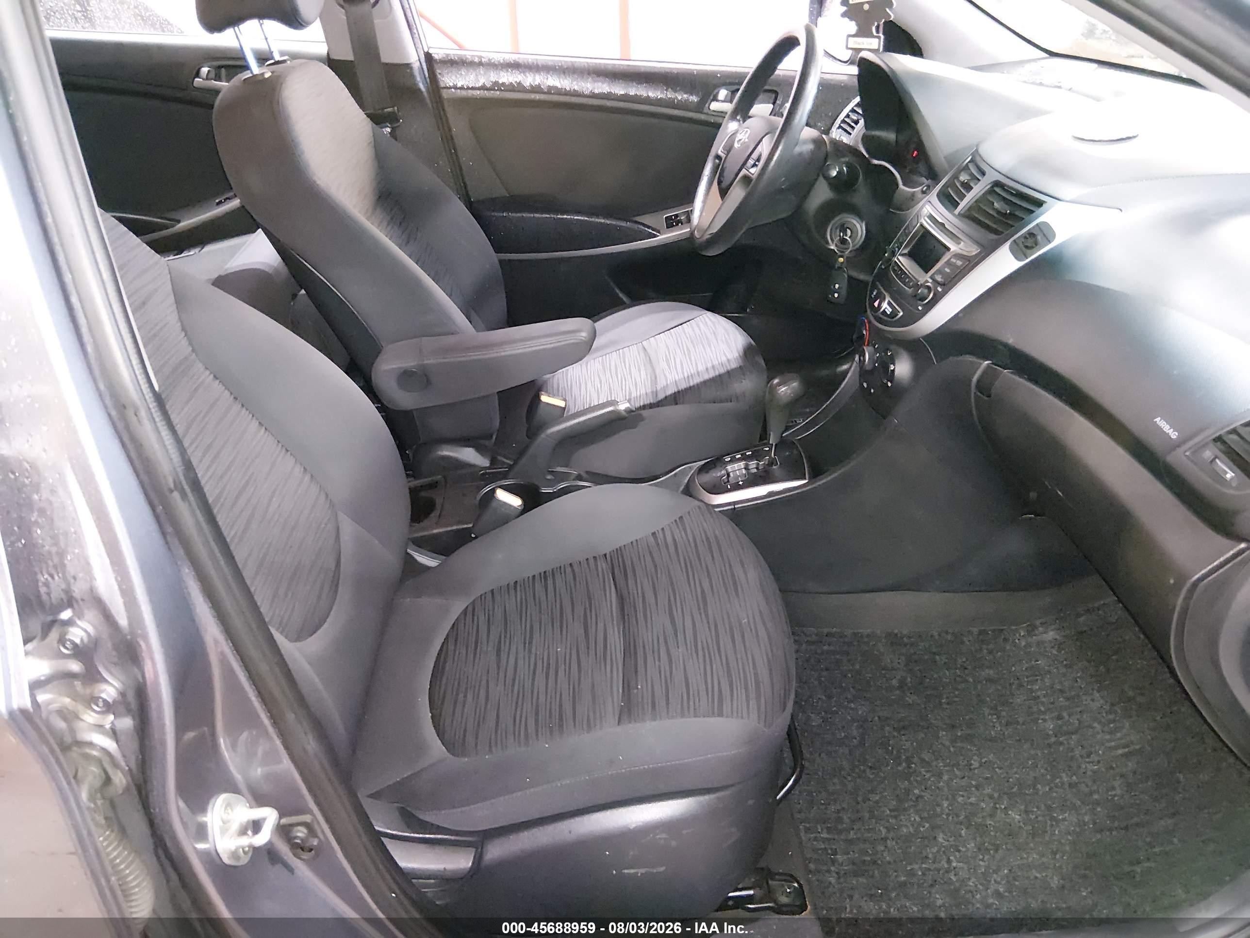 2015 Hyundai Accent Gs Gray vin: KMHCT5AE4FU230276