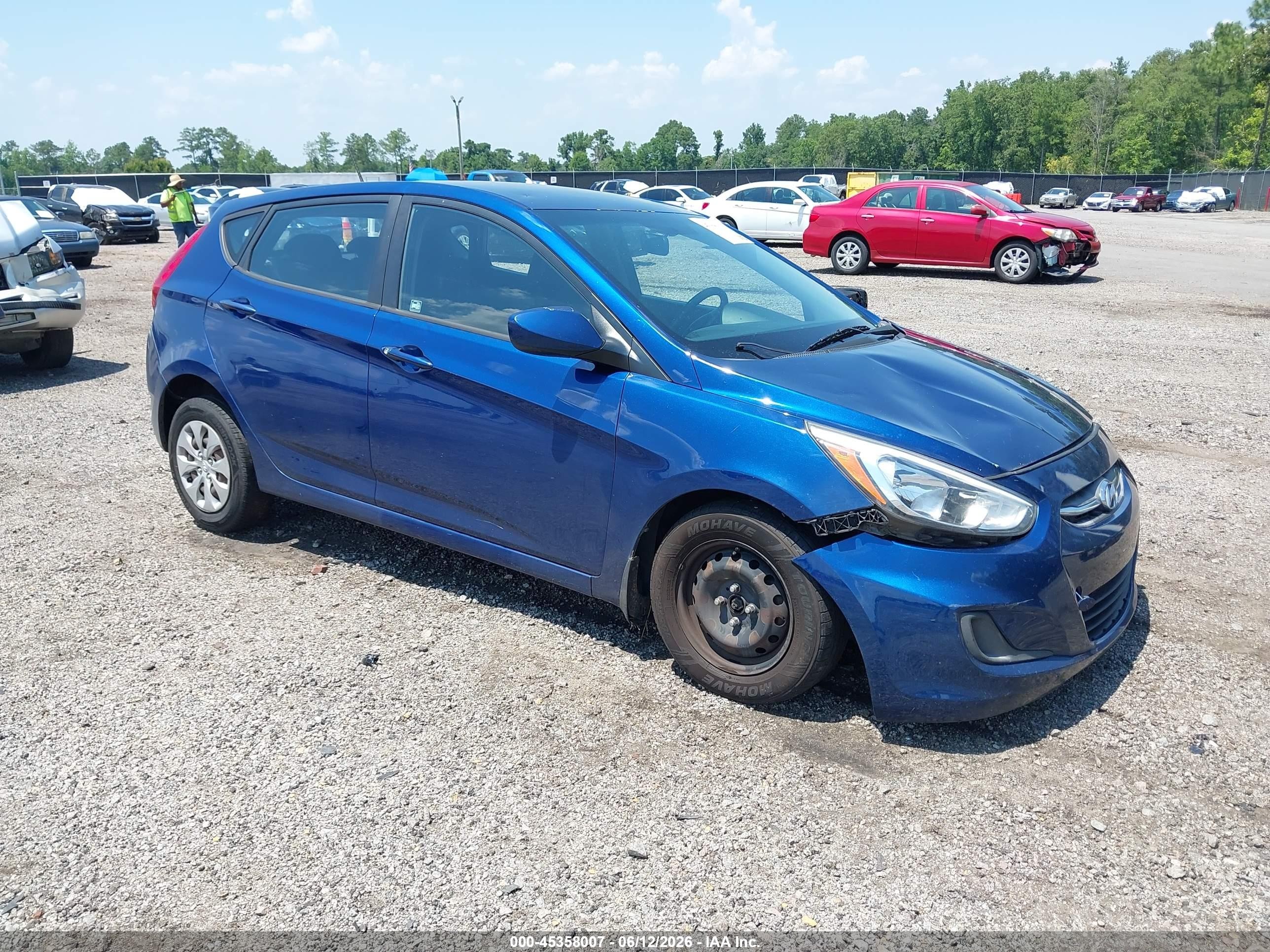 2015 Hyundai Accent Gs Blue vin: KMHCT5AE4FU232156