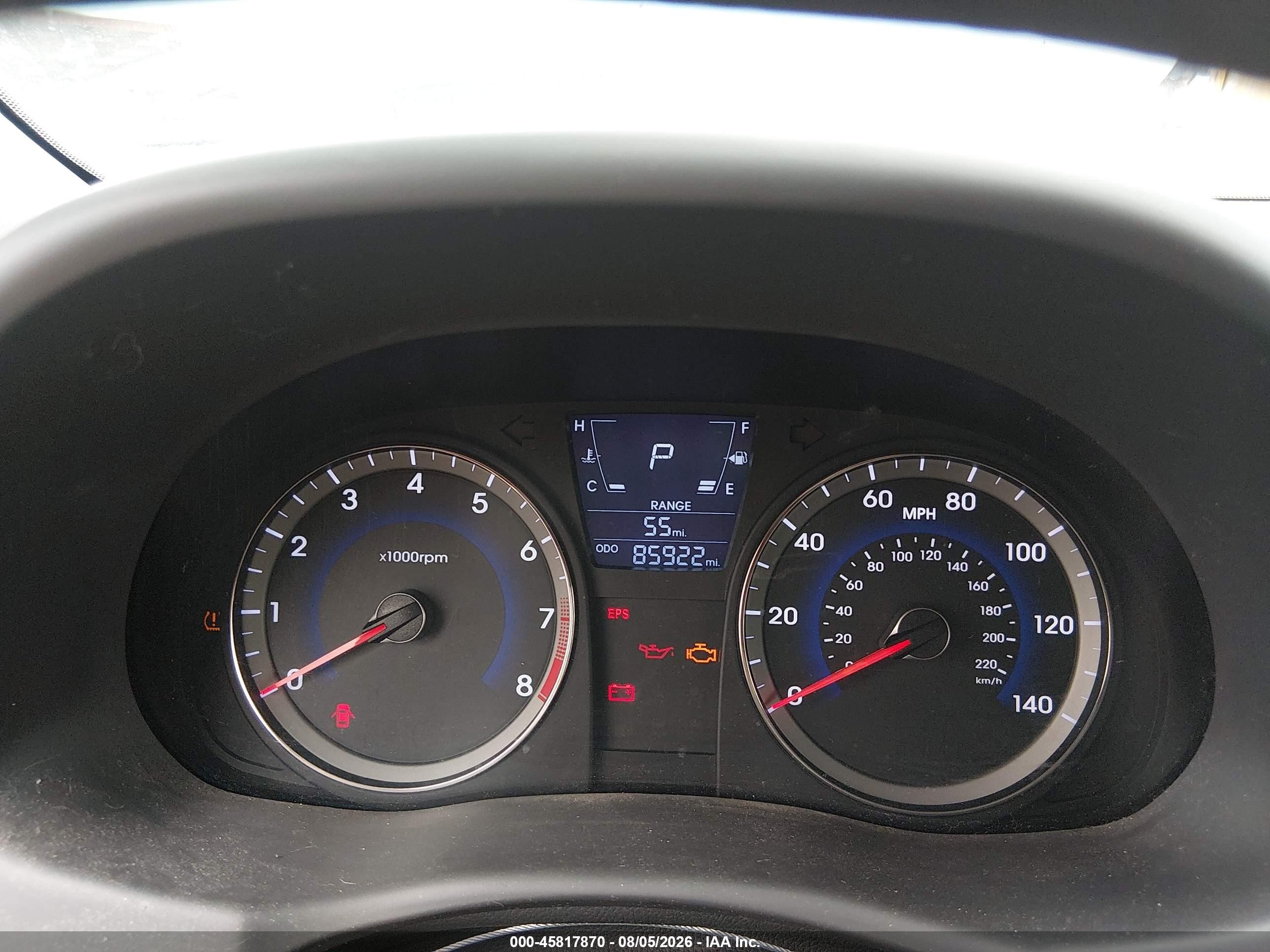 2012 Hyundai Accent Gs Blue vin: KMHCT5AE5CU030373