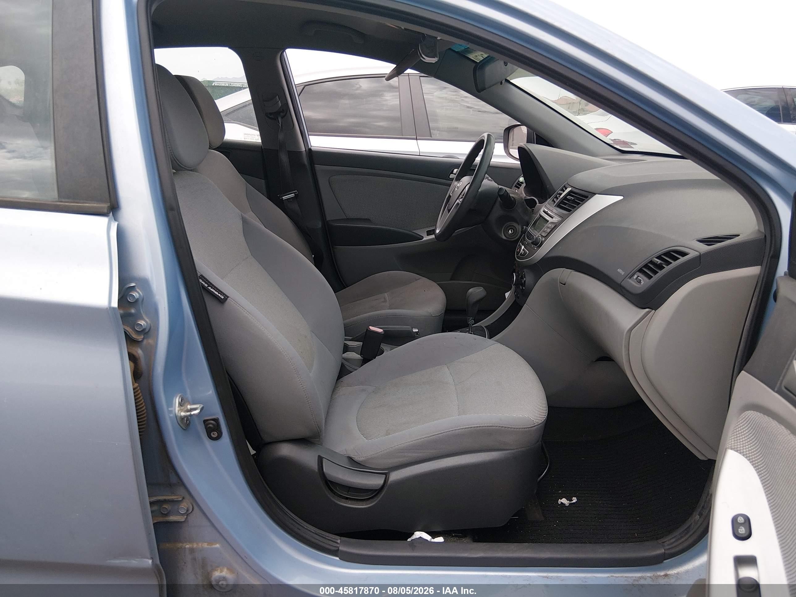 2012 Hyundai Accent Gs Blue vin: KMHCT5AE5CU030373