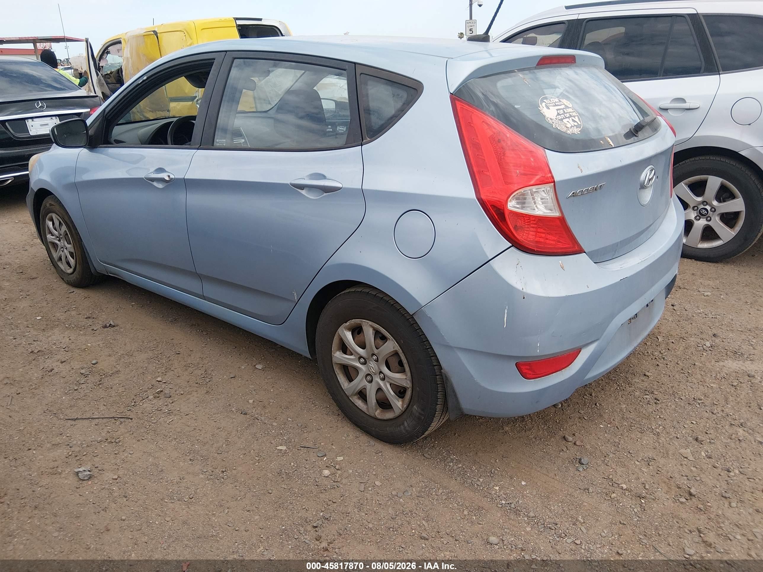 2012 Hyundai Accent Gs Blue vin: KMHCT5AE5CU030373