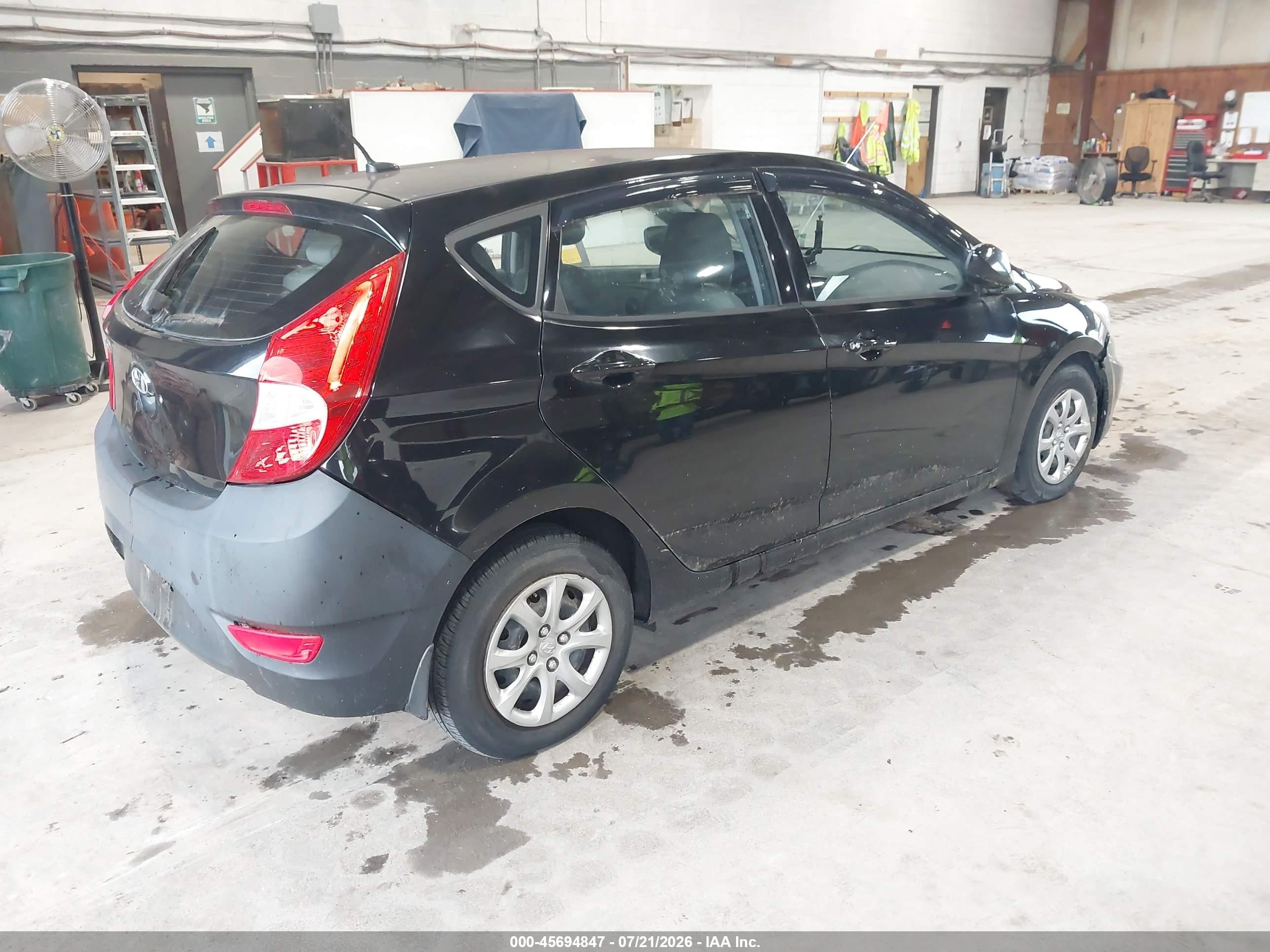 2012 Hyundai Accent Gs Black vin: KMHCT5AE5CU058688