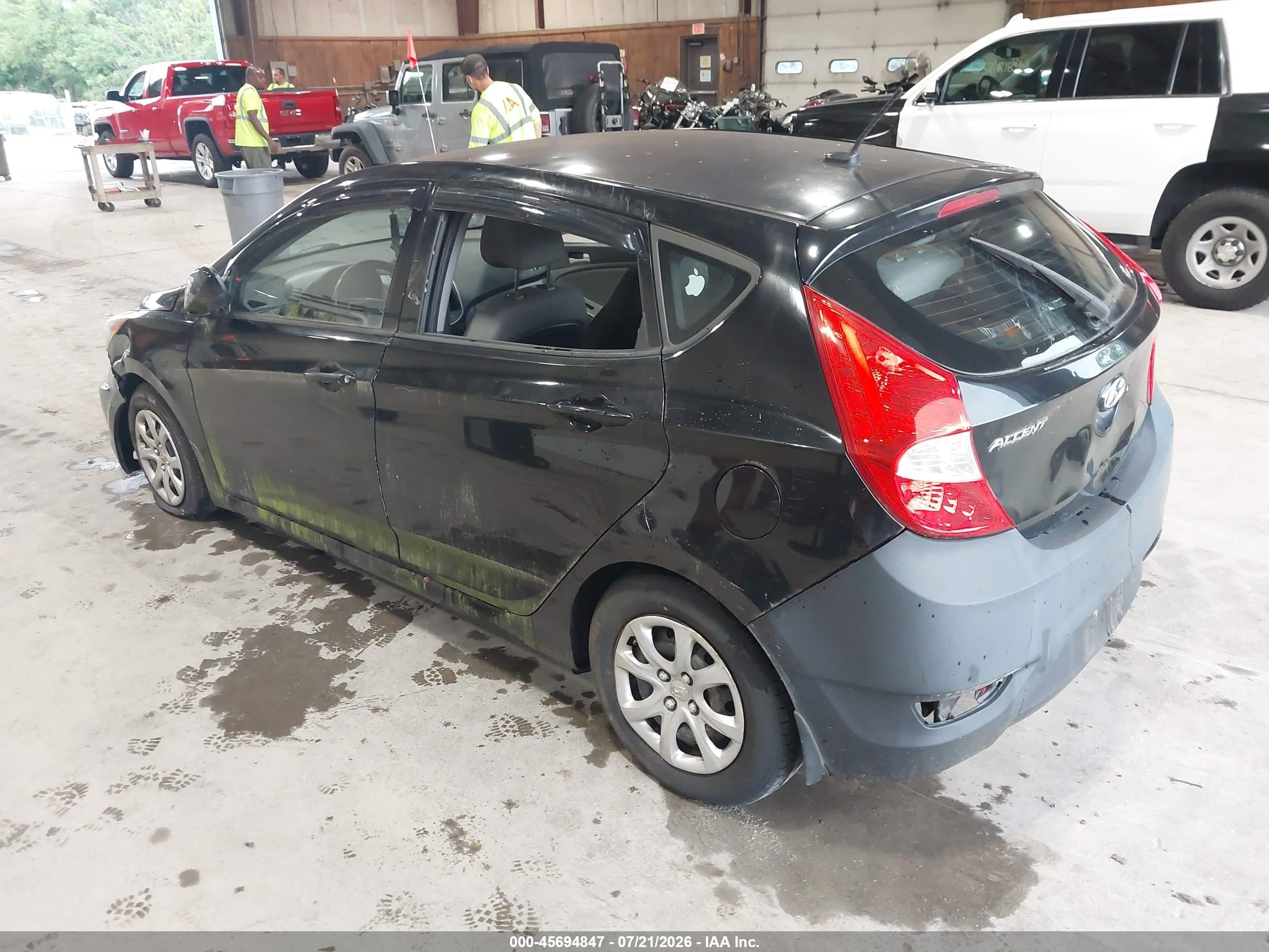 2012 Hyundai Accent Gs Black vin: KMHCT5AE5CU058688
