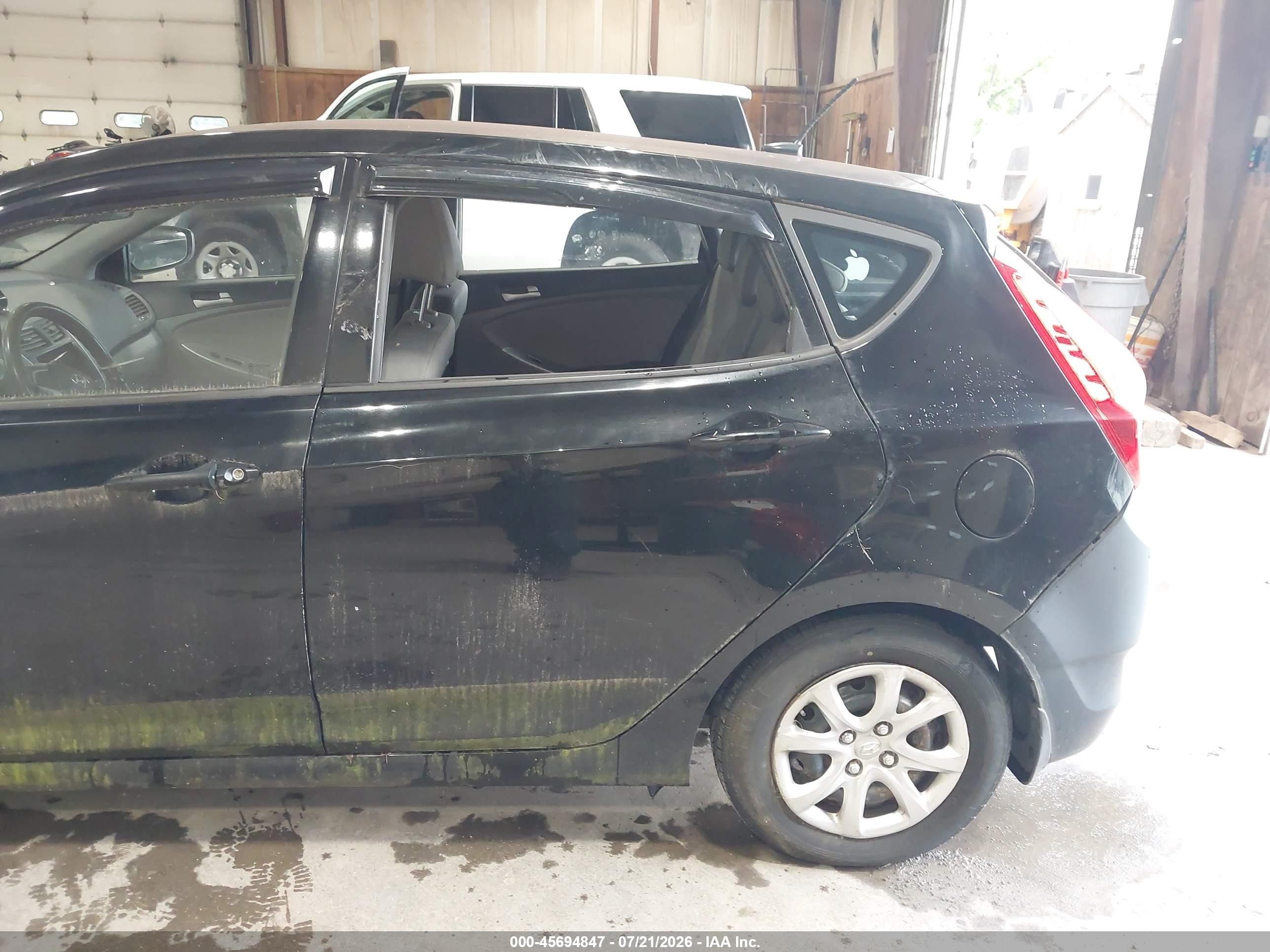 2012 Hyundai Accent Gs Black vin: KMHCT5AE5CU058688