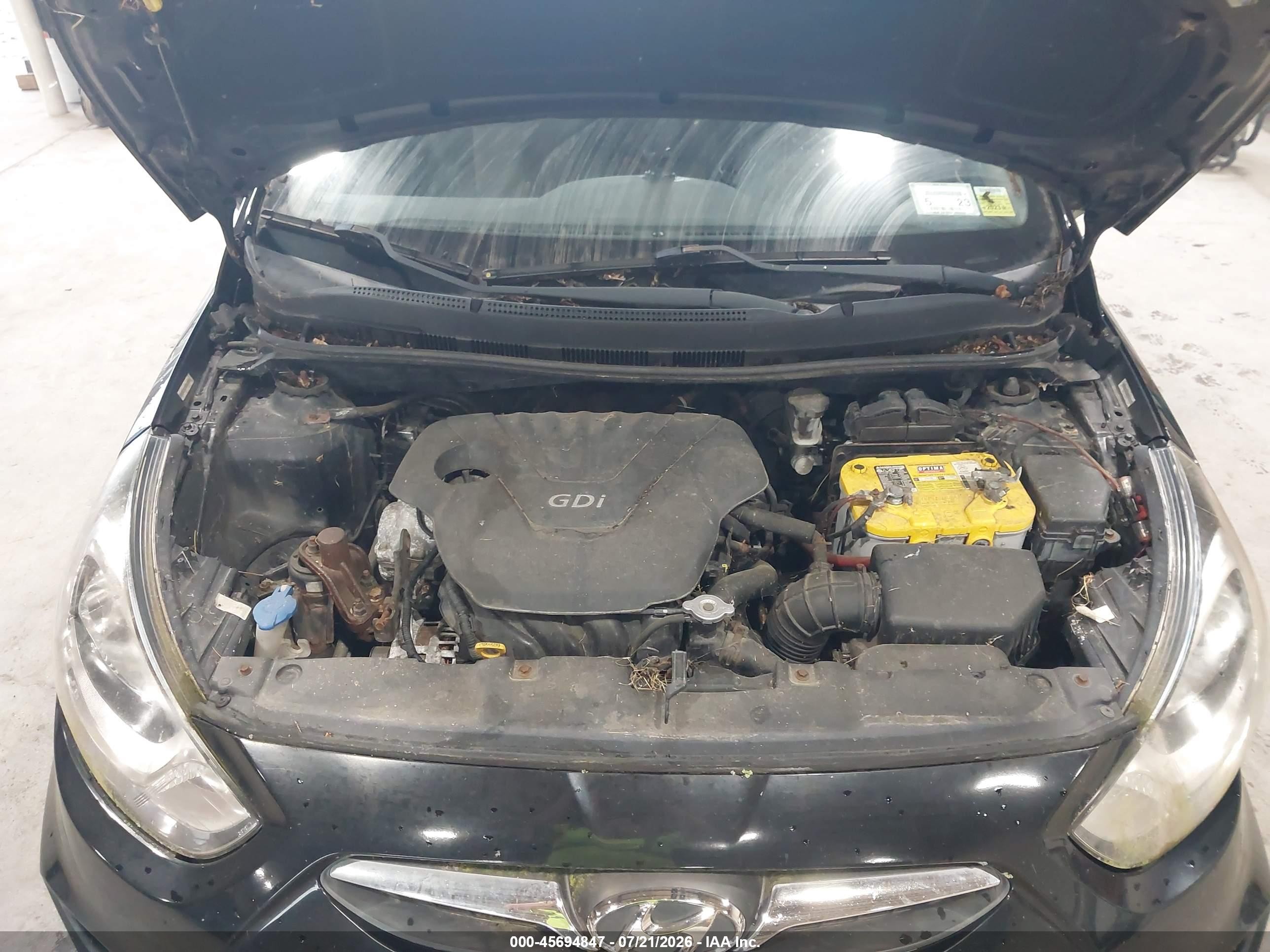 2012 Hyundai Accent Gs Black vin: KMHCT5AE5CU058688