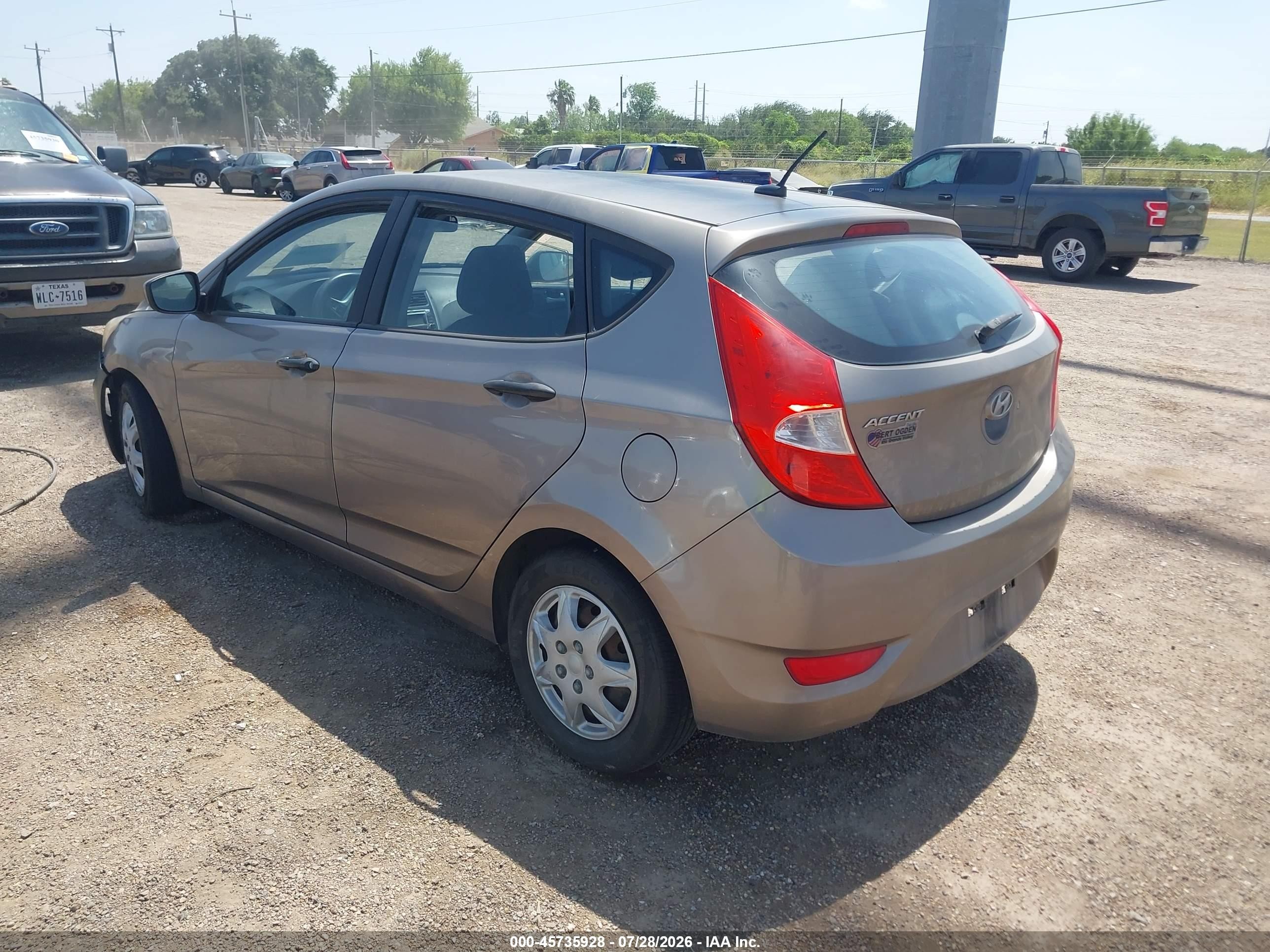 2013 Hyundai Accent Gs Gray vin: KMHCT5AE5DU083950