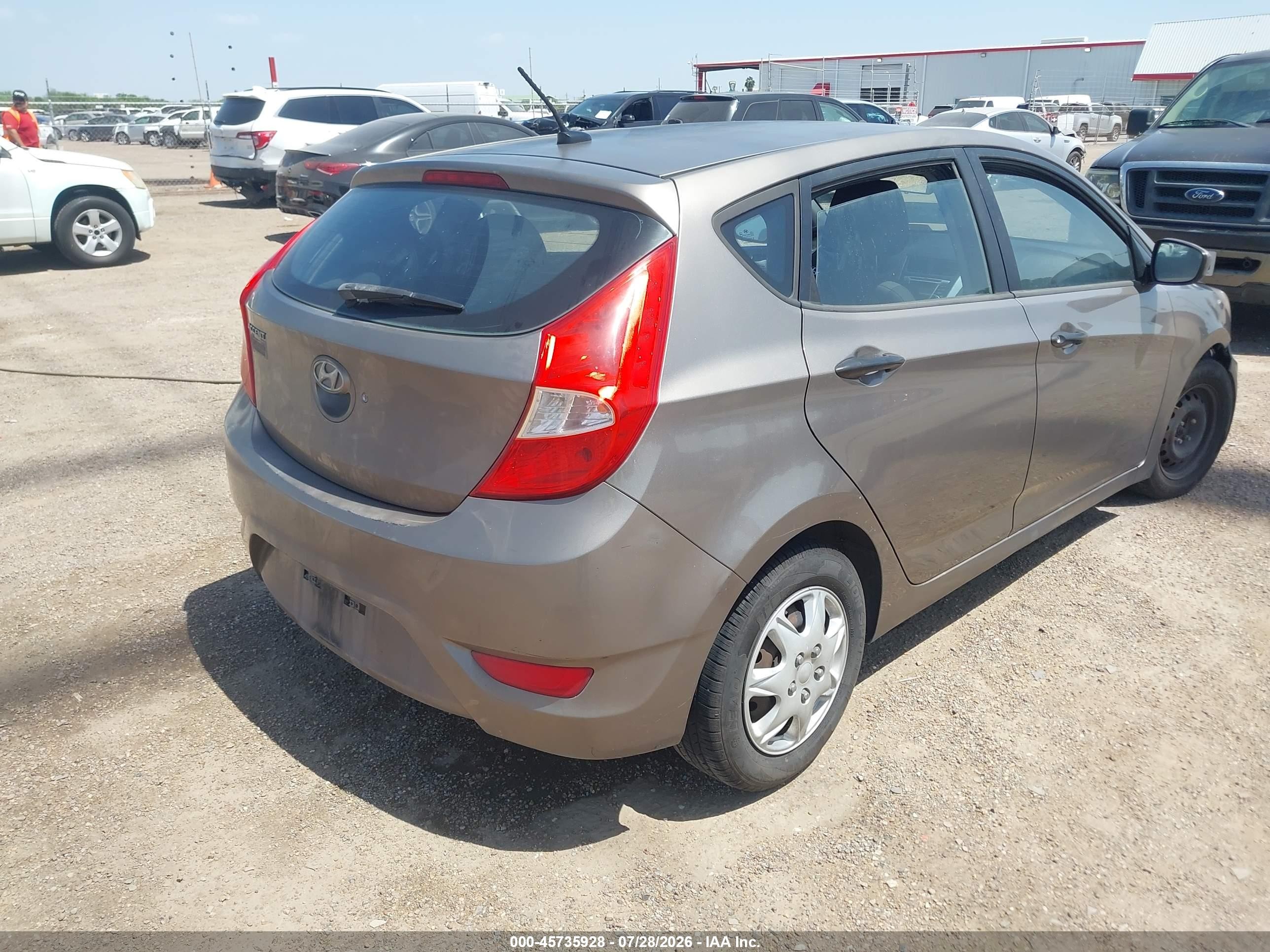 2013 Hyundai Accent Gs Gray vin: KMHCT5AE5DU083950