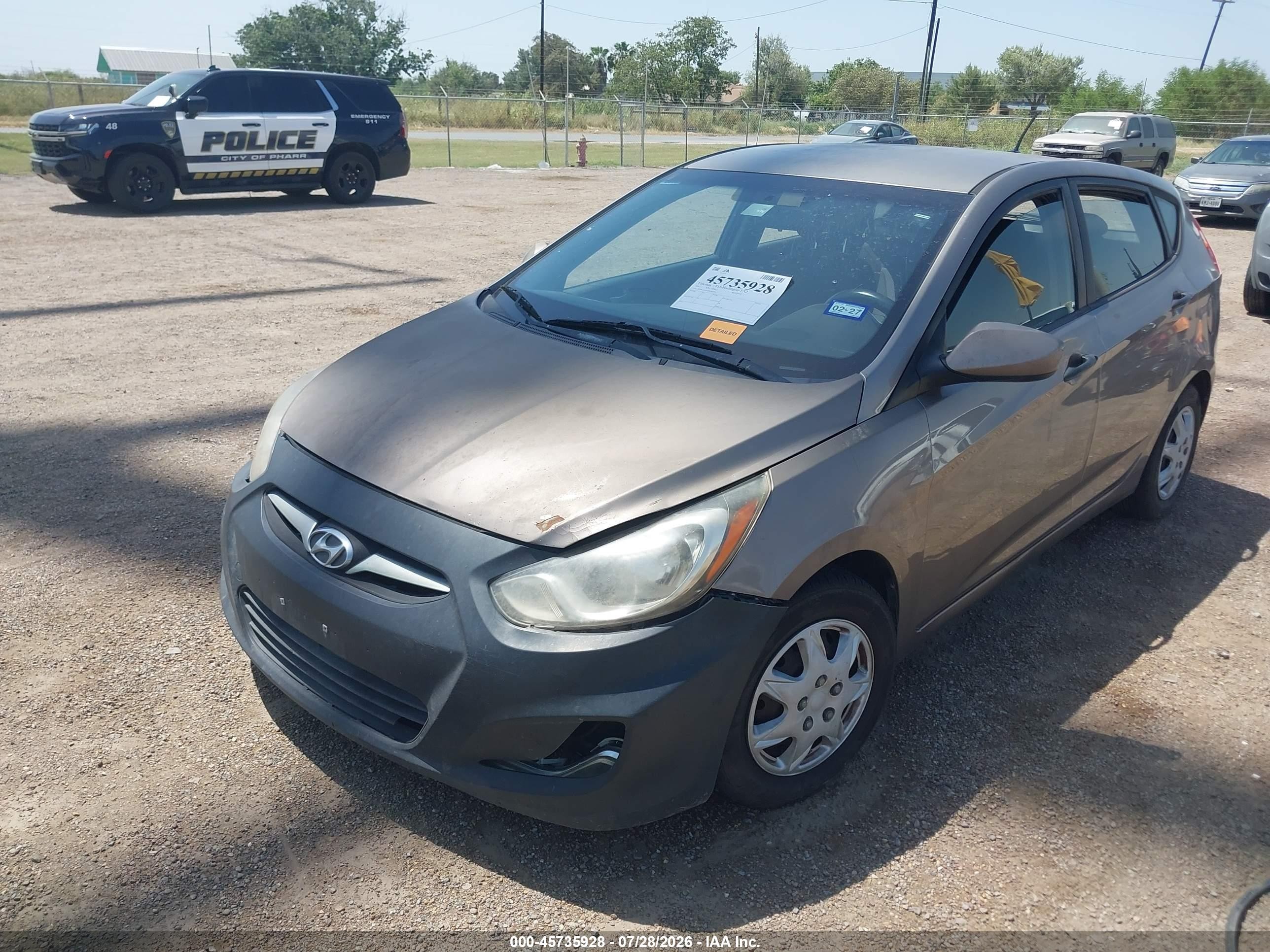 2013 Hyundai Accent Gs Gray vin: KMHCT5AE5DU083950