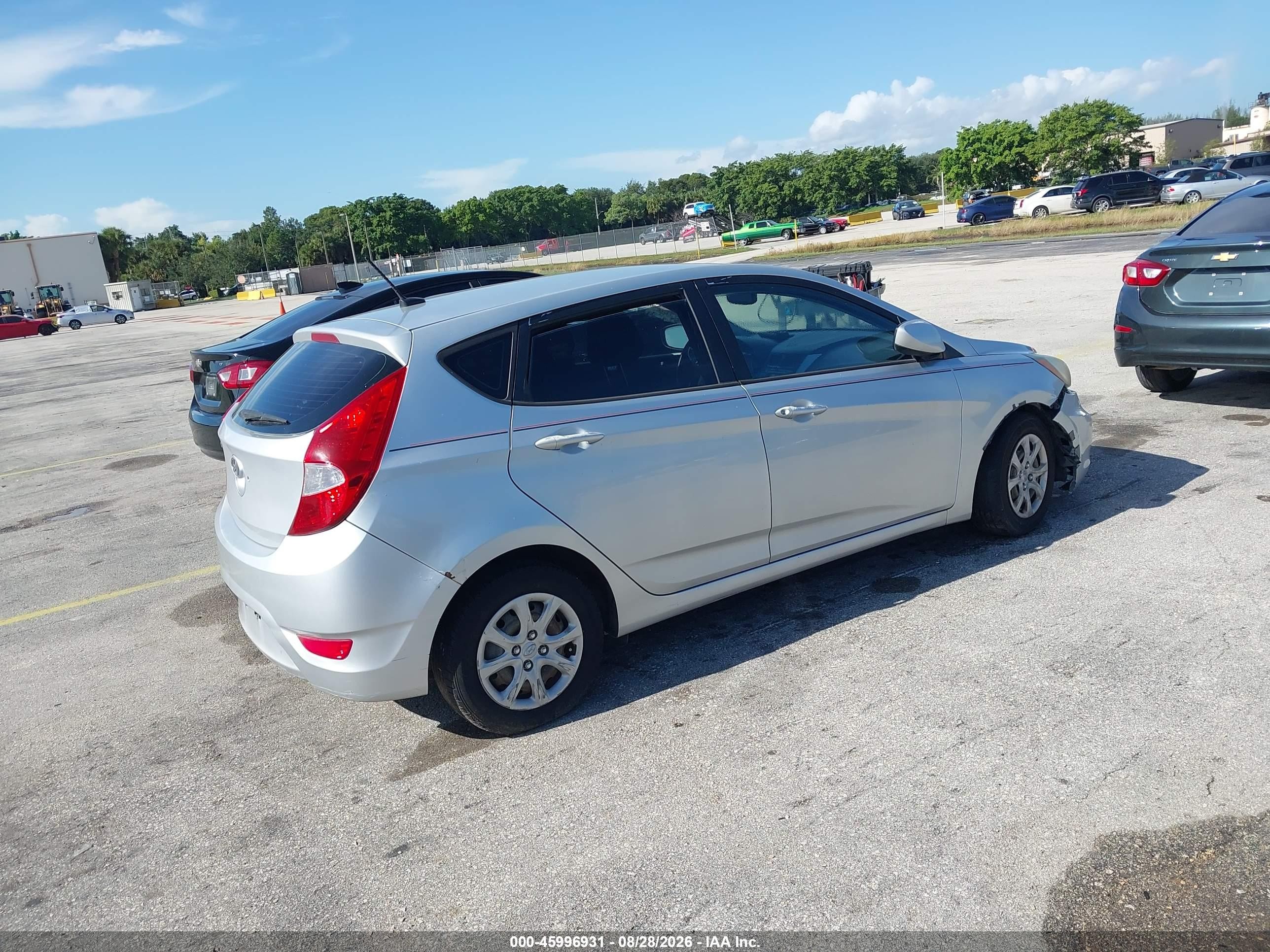 2013 Hyundai Accent Gs Gray vin: KMHCT5AE5DU109804