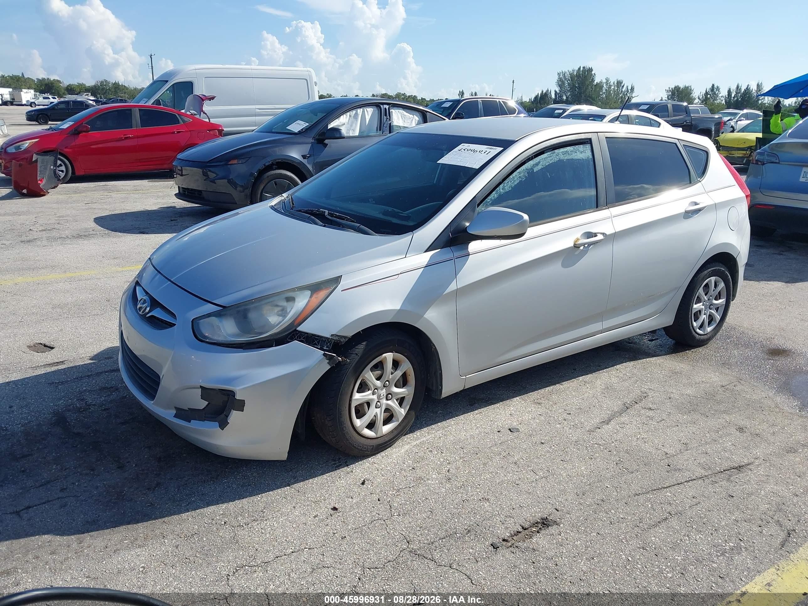 2013 Hyundai Accent Gs Gray vin: KMHCT5AE5DU109804