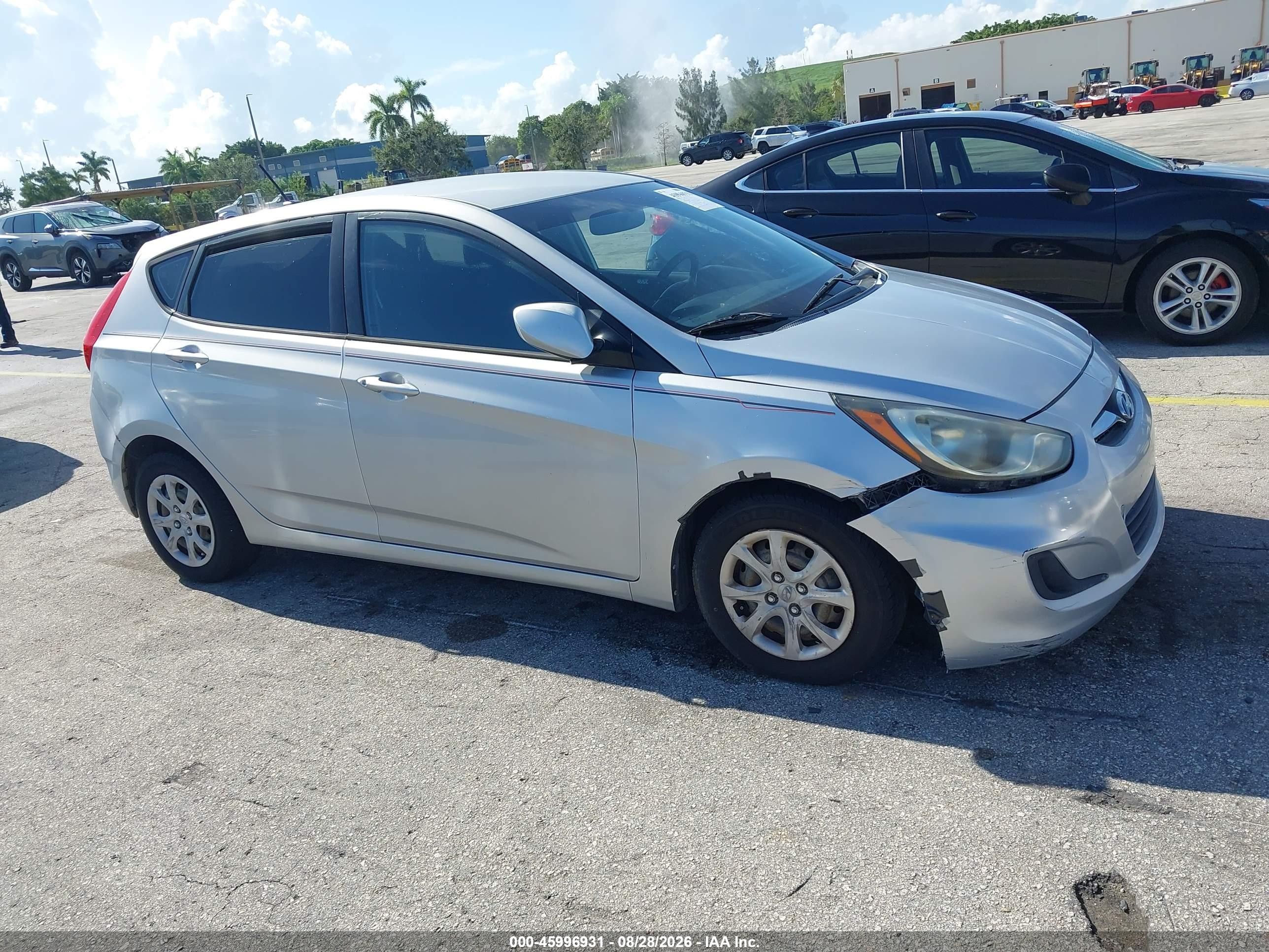 2013 Hyundai Accent Gs Gray vin: KMHCT5AE5DU109804