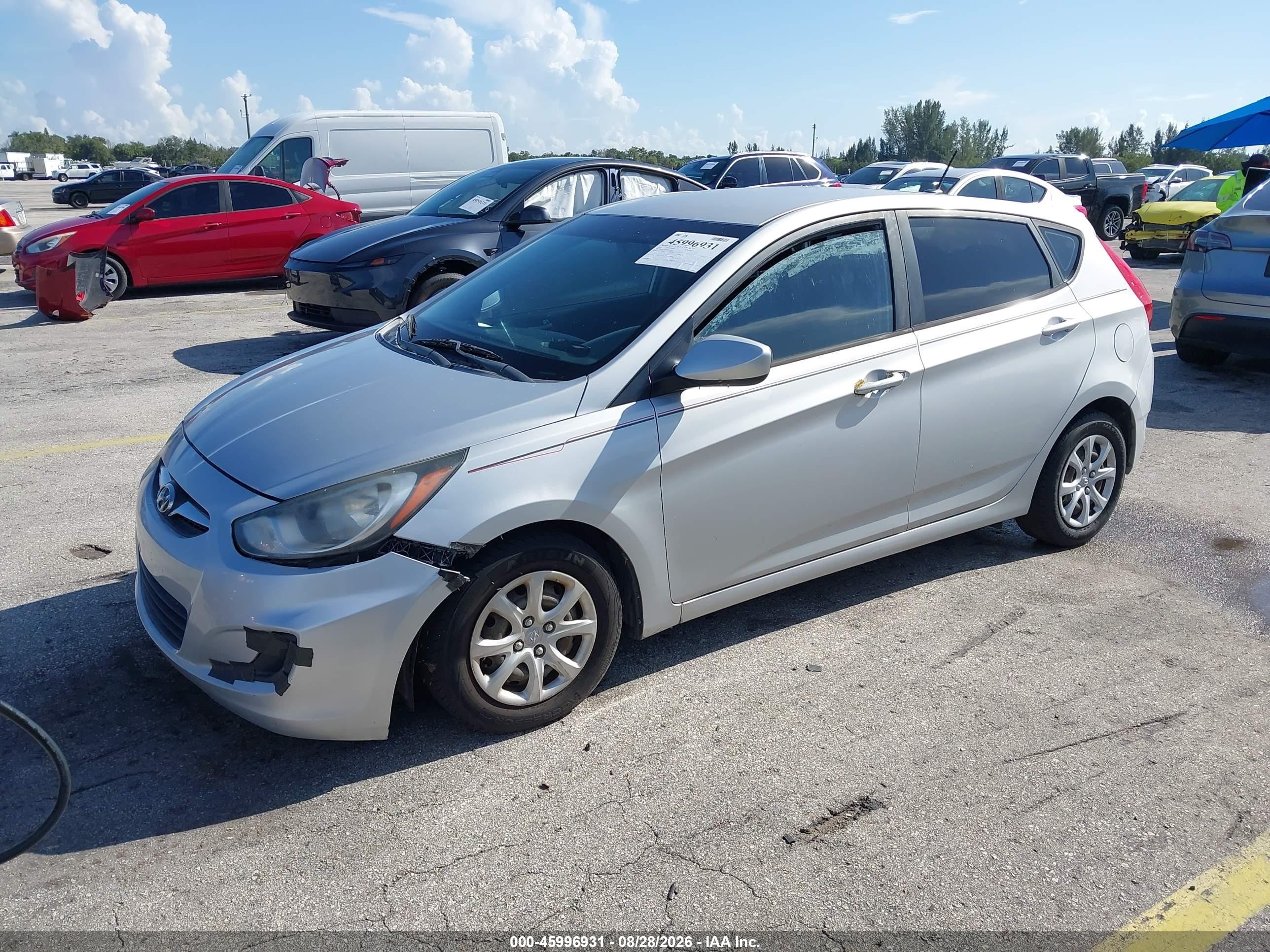 2013 Hyundai Accent Gs Gray vin: KMHCT5AE5DU109804