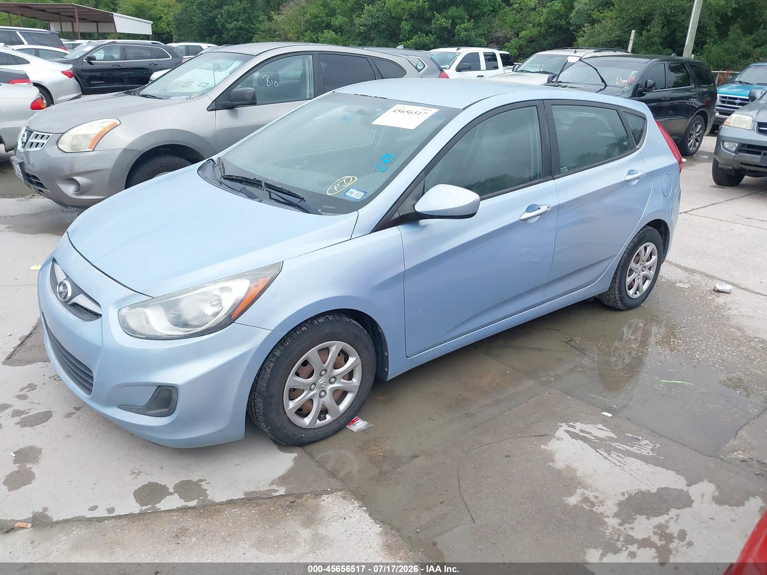 2014 Hyundai Accent Gs Blue vin: KMHCT5AE5EU141377