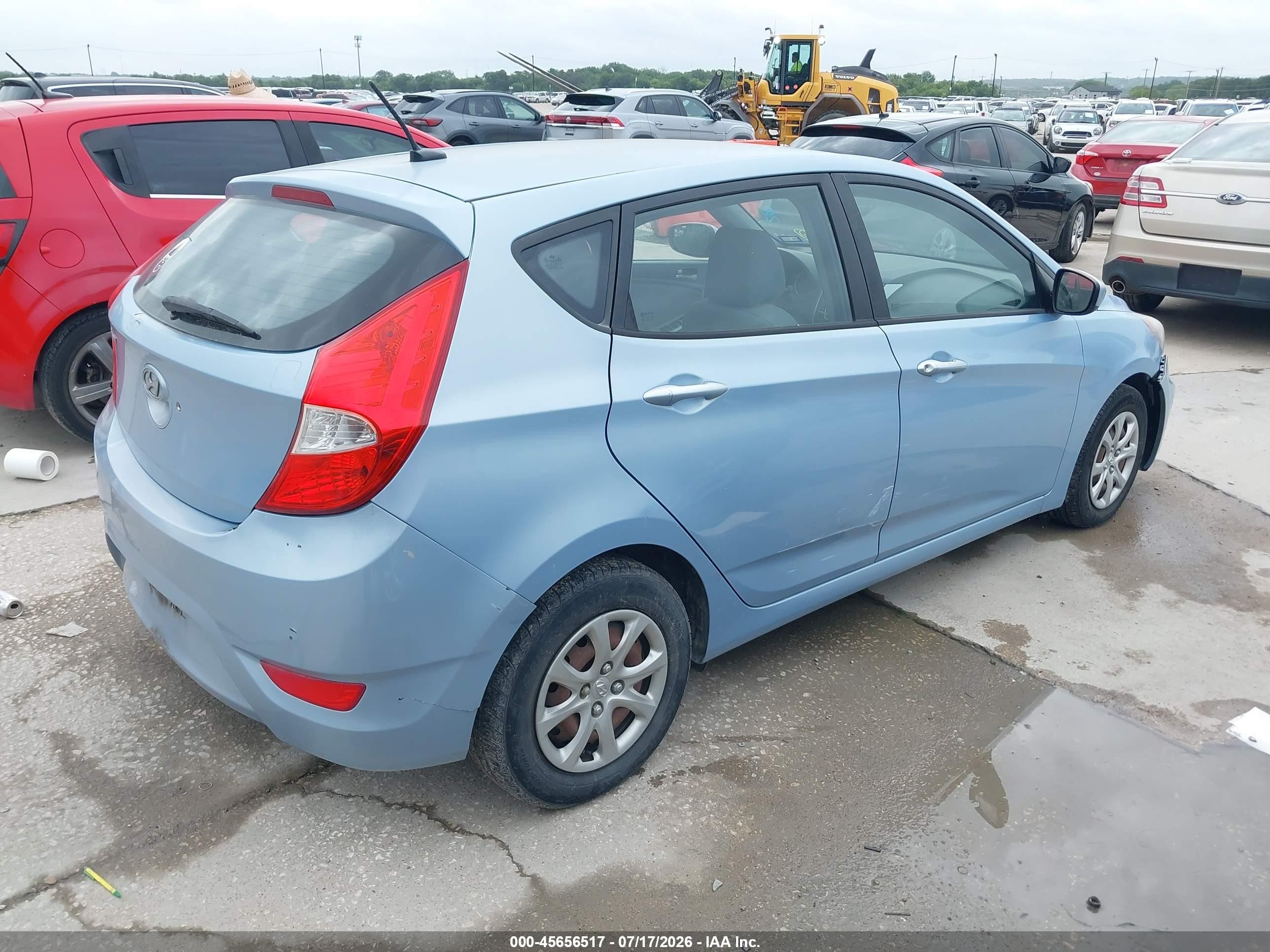 2014 Hyundai Accent Gs Blue vin: KMHCT5AE5EU141377
