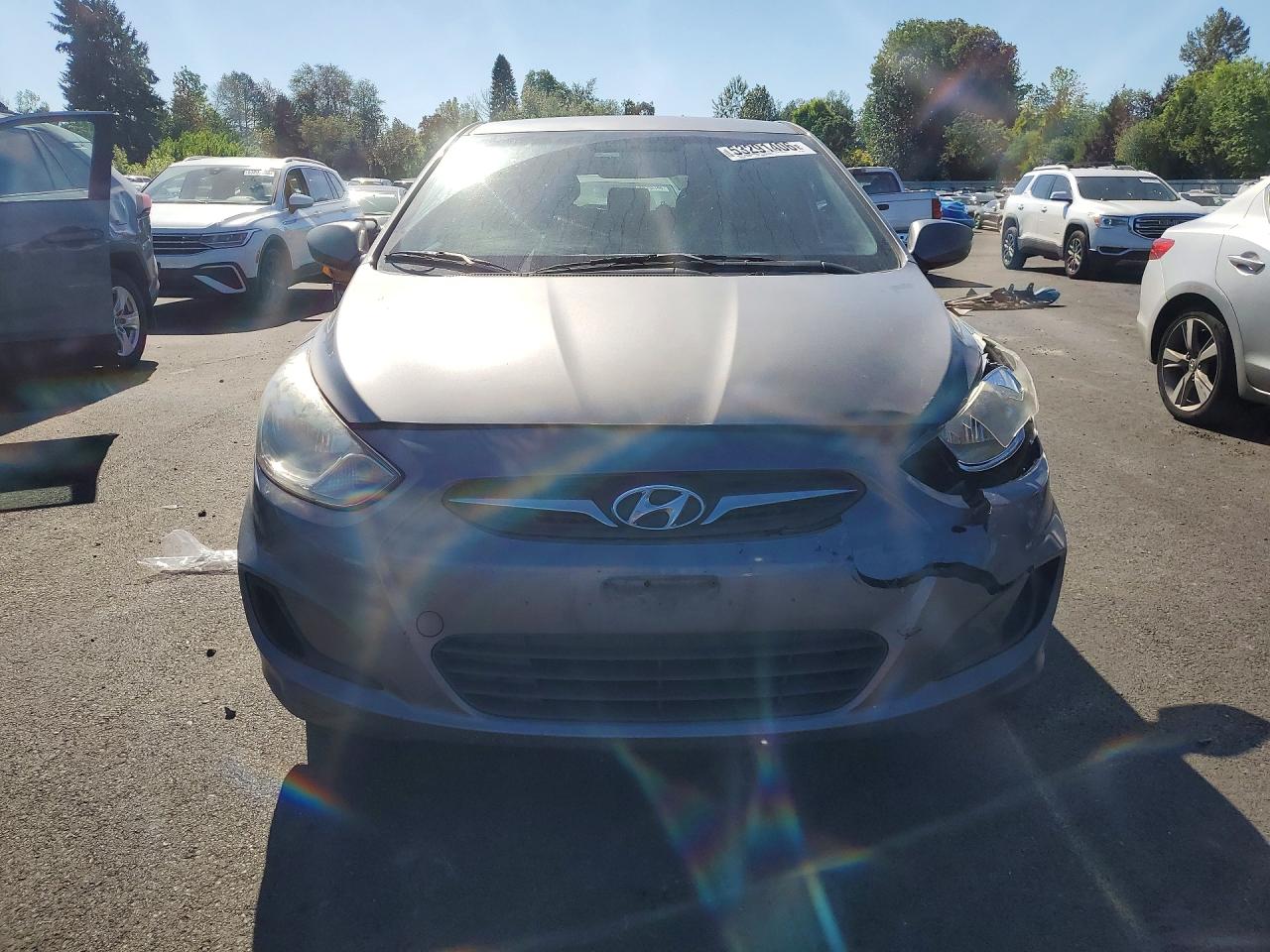 2014 Hyundai Accent Gs Gray vin: KMHCT5AE5EU192927