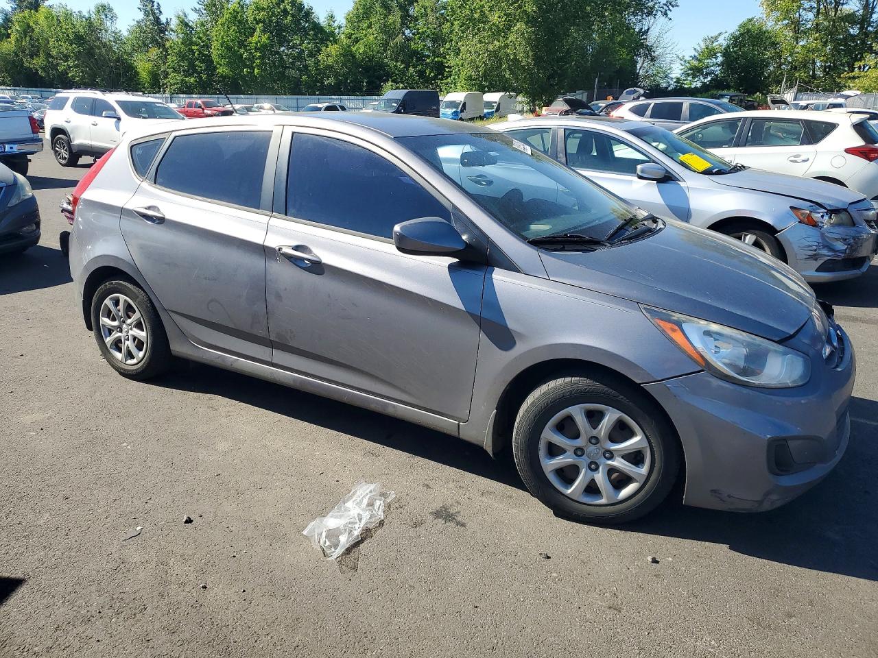 2014 Hyundai Accent Gs Gray vin: KMHCT5AE5EU192927