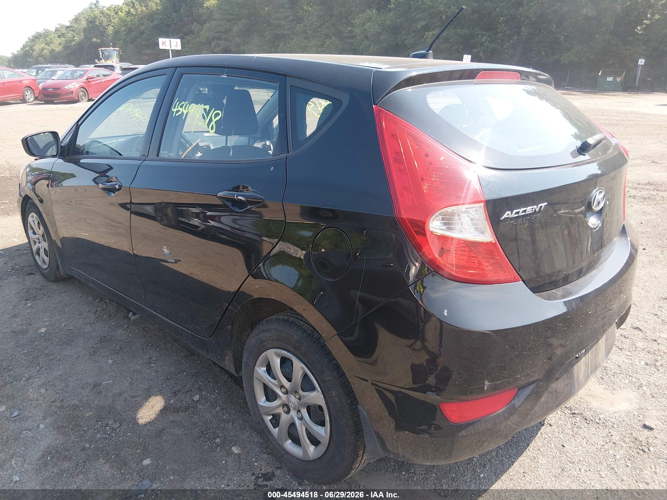 2014 Hyundai Accent Gs Черный vin: KMHCT5AE5EU194001