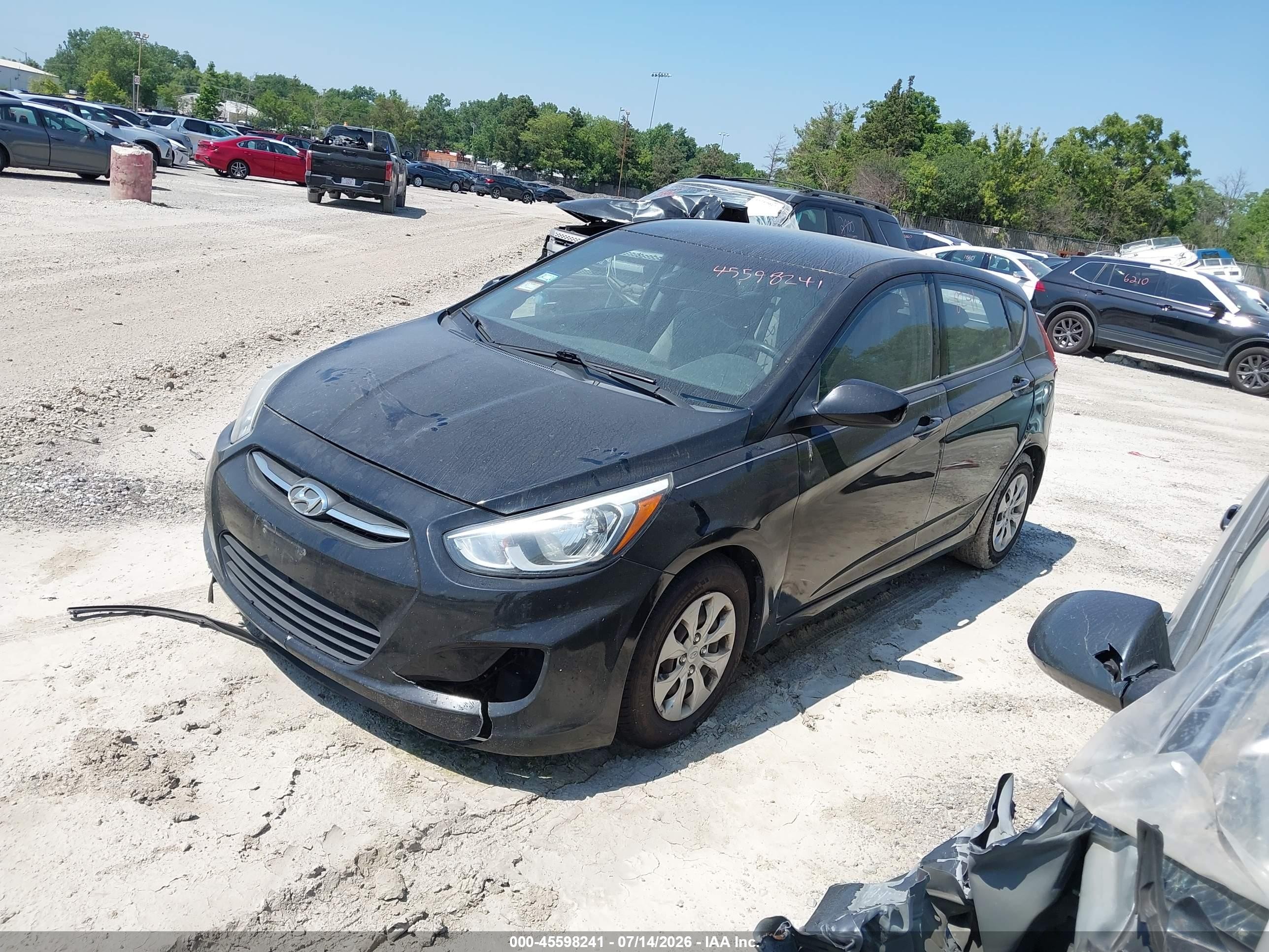 2015 Hyundai Accent Gs Black vin: KMHCT5AE5FU205970