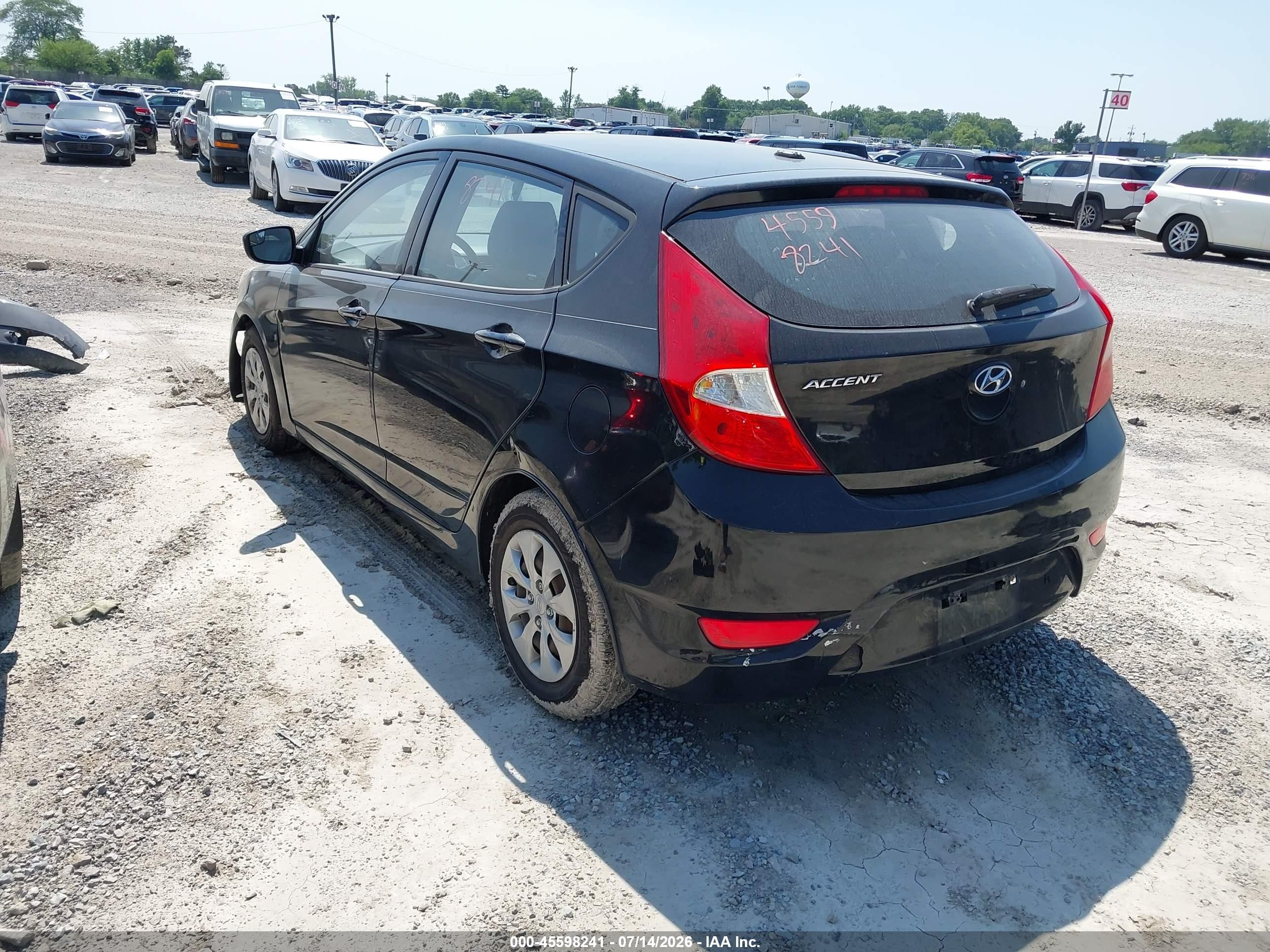 2015 Hyundai Accent Gs Black vin: KMHCT5AE5FU205970