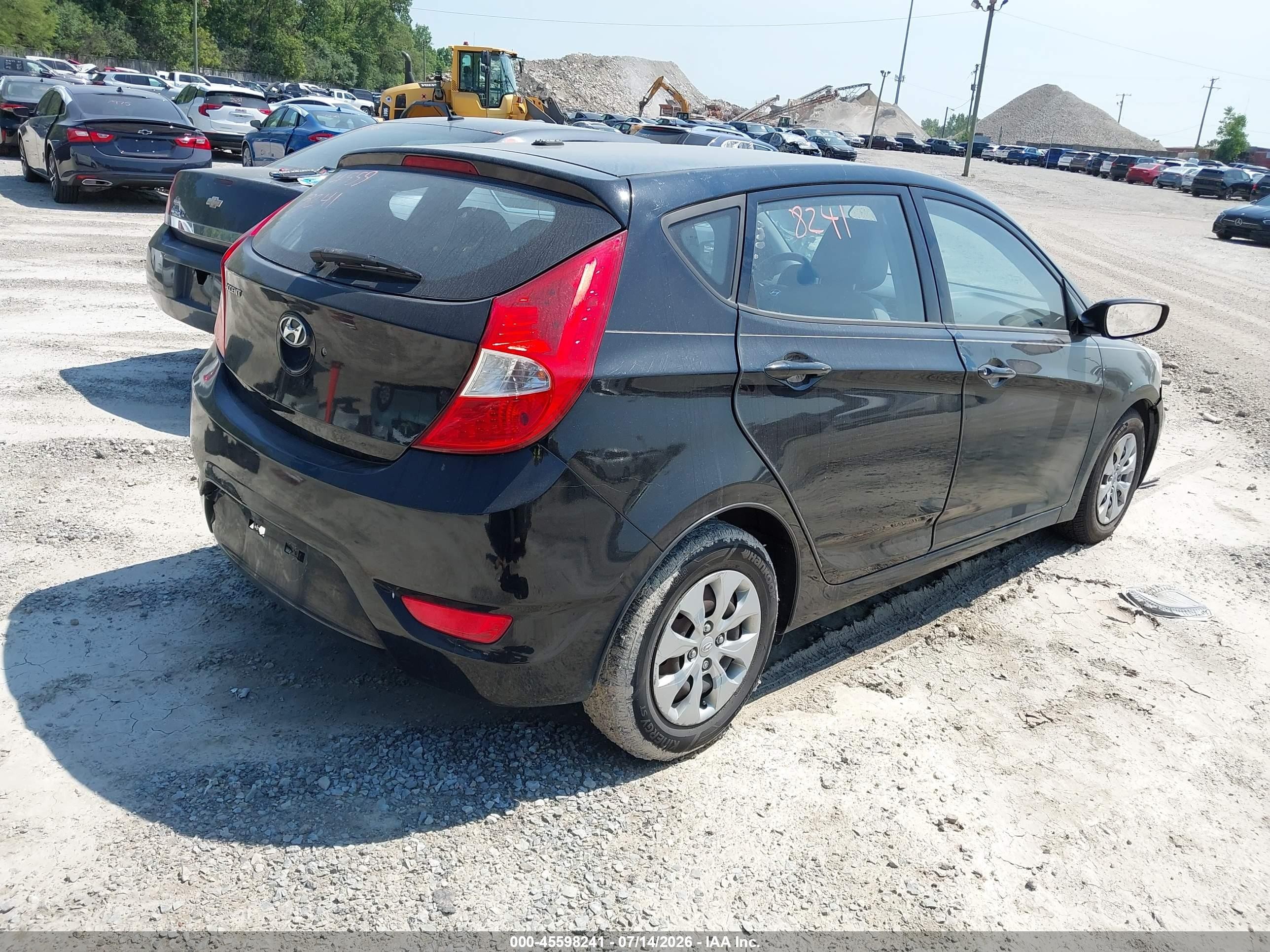 2015 Hyundai Accent Gs Black vin: KMHCT5AE5FU205970