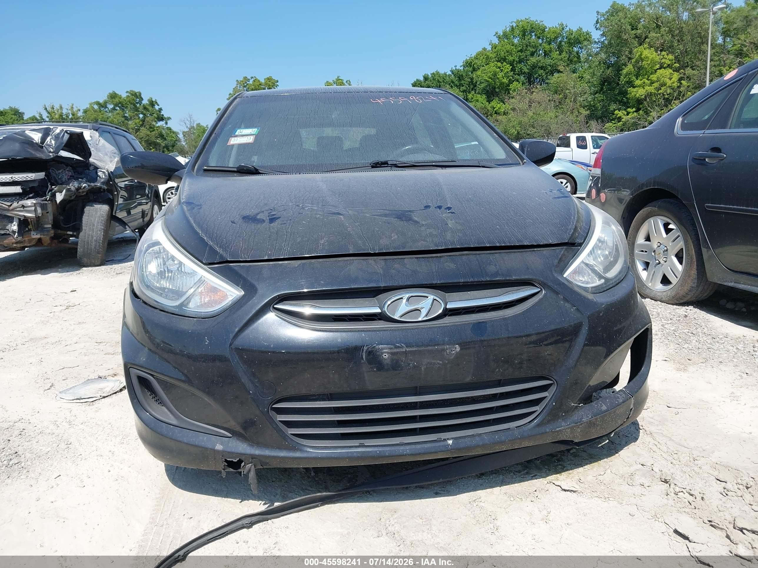 2015 Hyundai Accent Gs Black vin: KMHCT5AE5FU205970