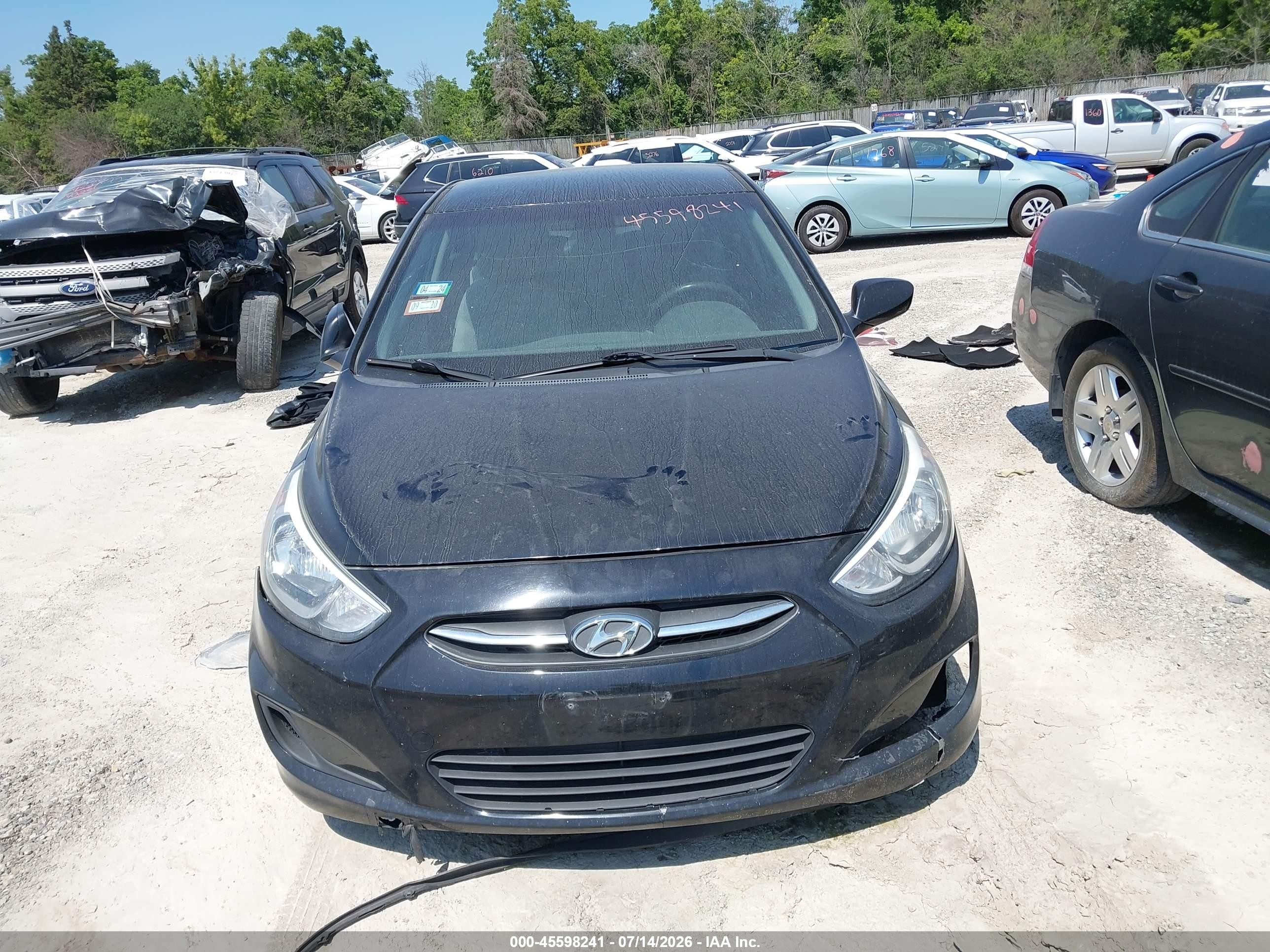 2015 Hyundai Accent Gs Black vin: KMHCT5AE5FU205970