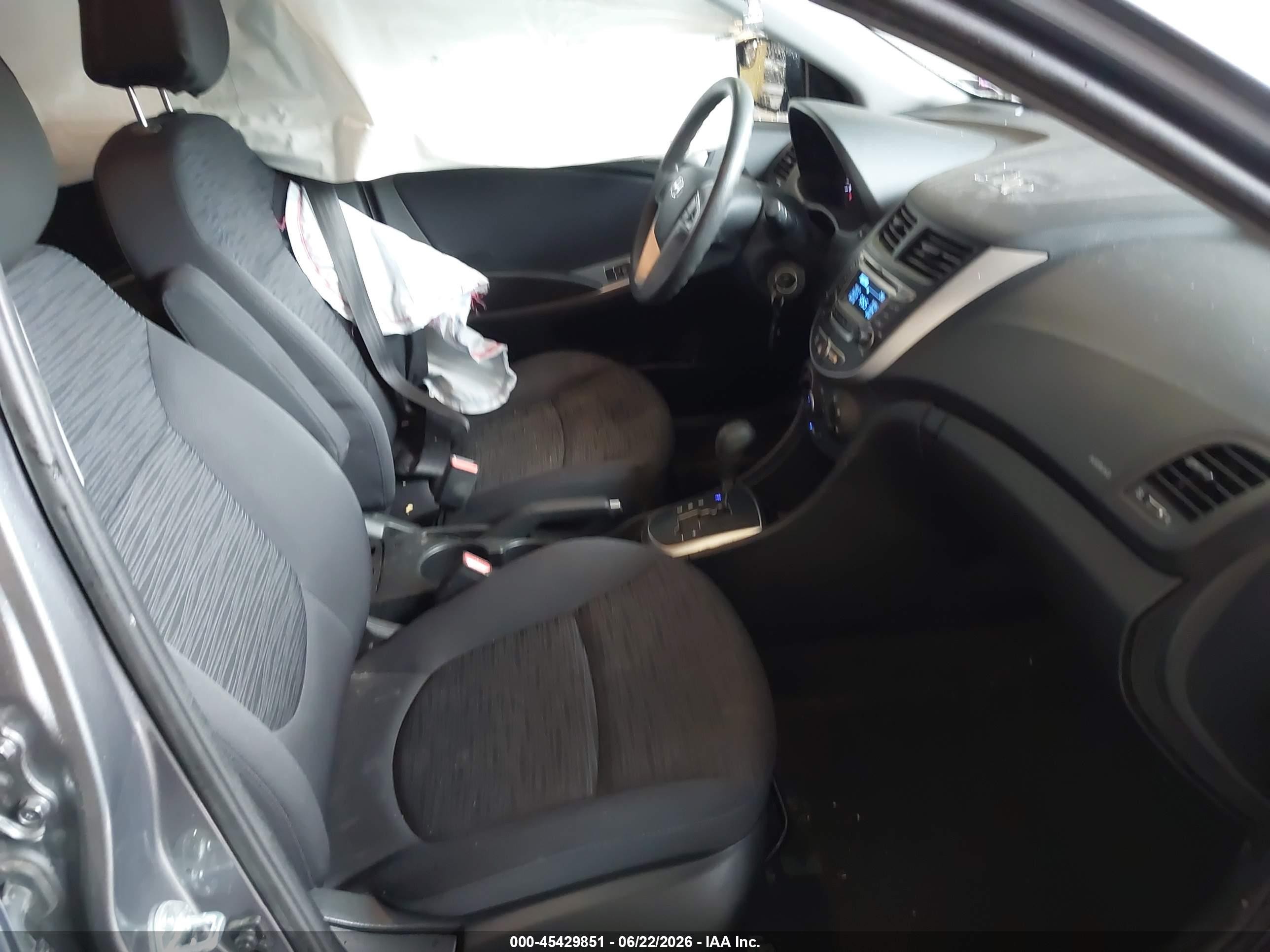 2015 Hyundai Accent Gs Gray vin: KMHCT5AE5FU225295