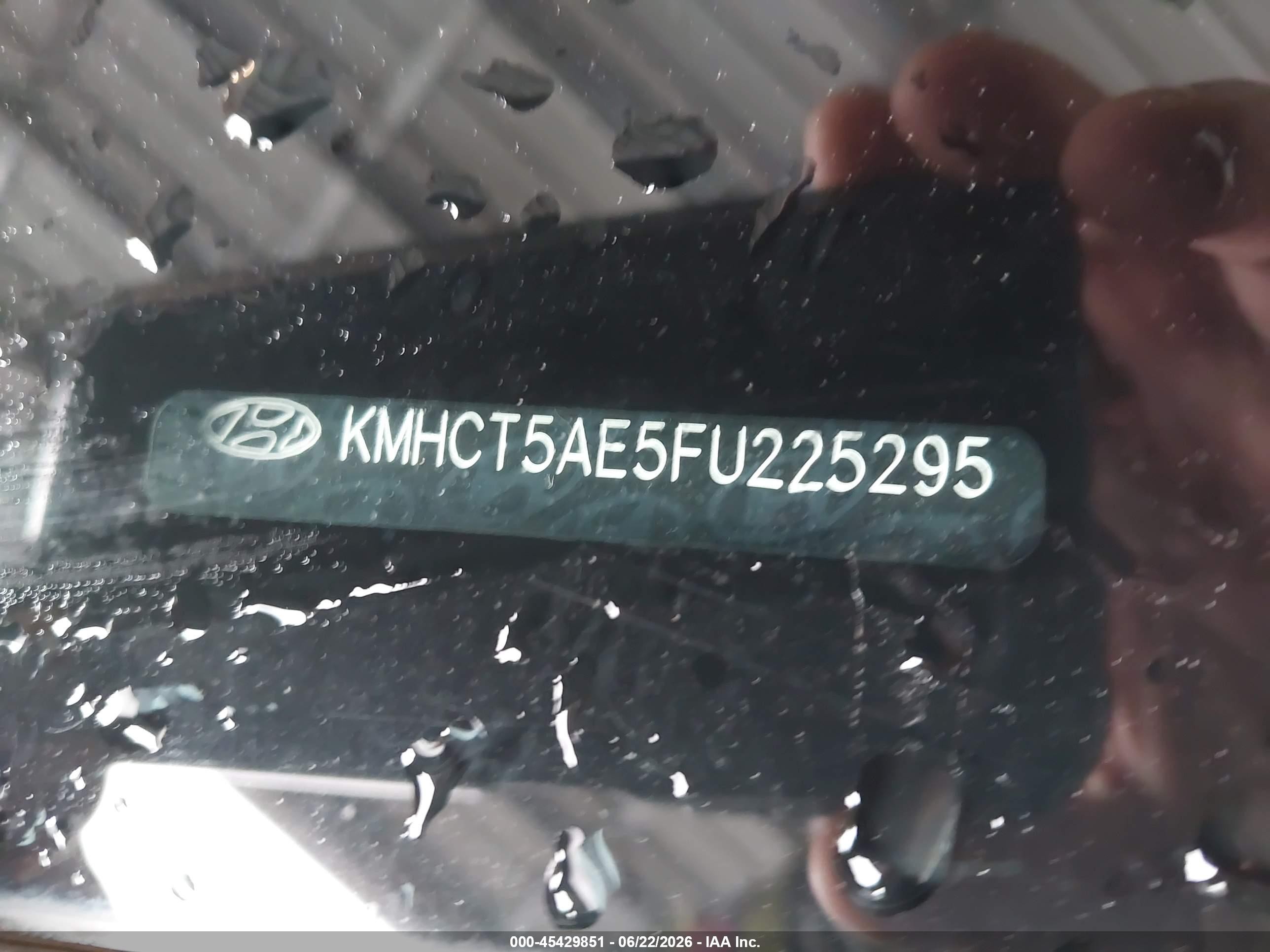 2015 Hyundai Accent Gs Gray vin: KMHCT5AE5FU225295