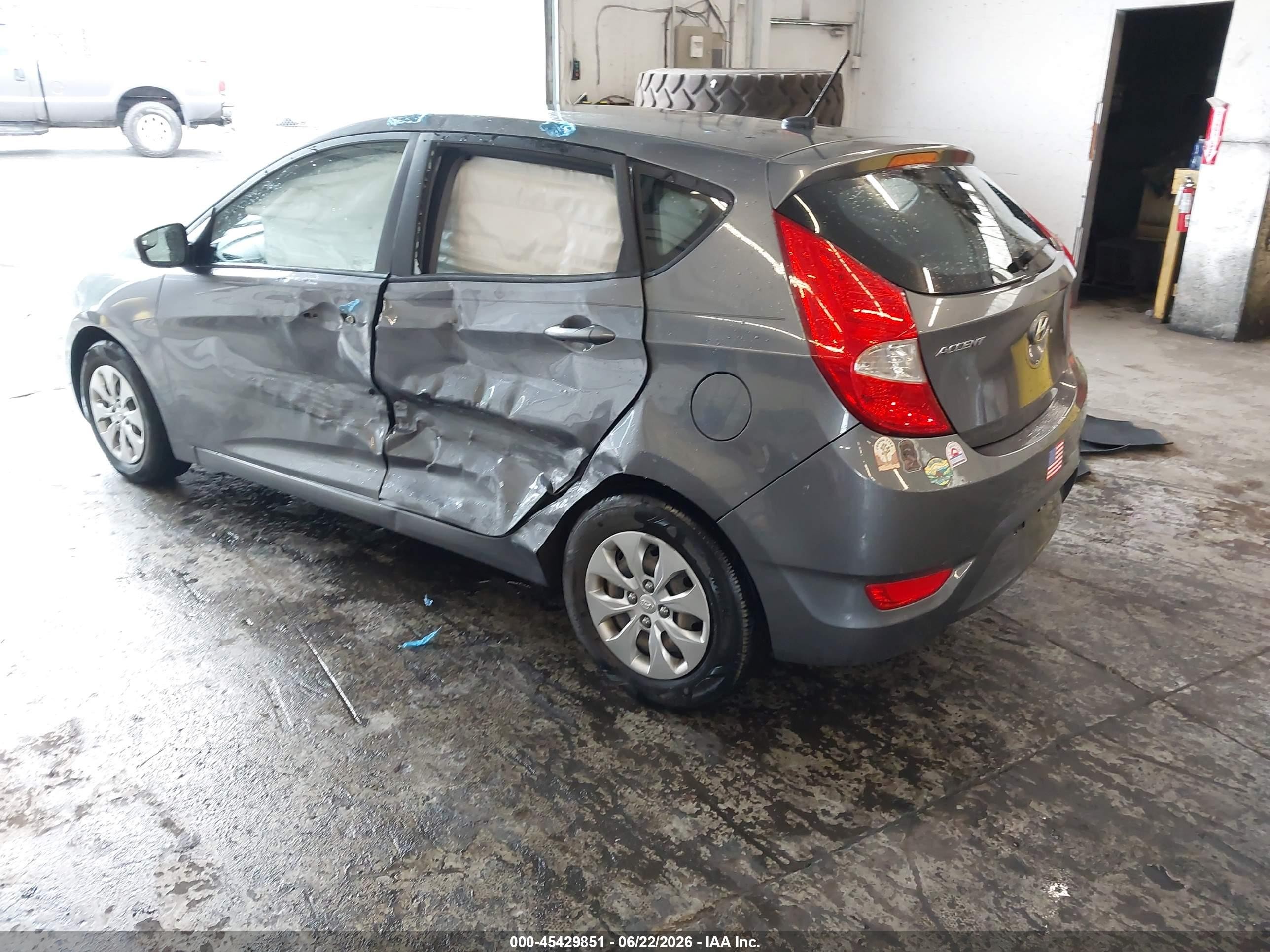 2015 Hyundai Accent Gs Gray vin: KMHCT5AE5FU225295