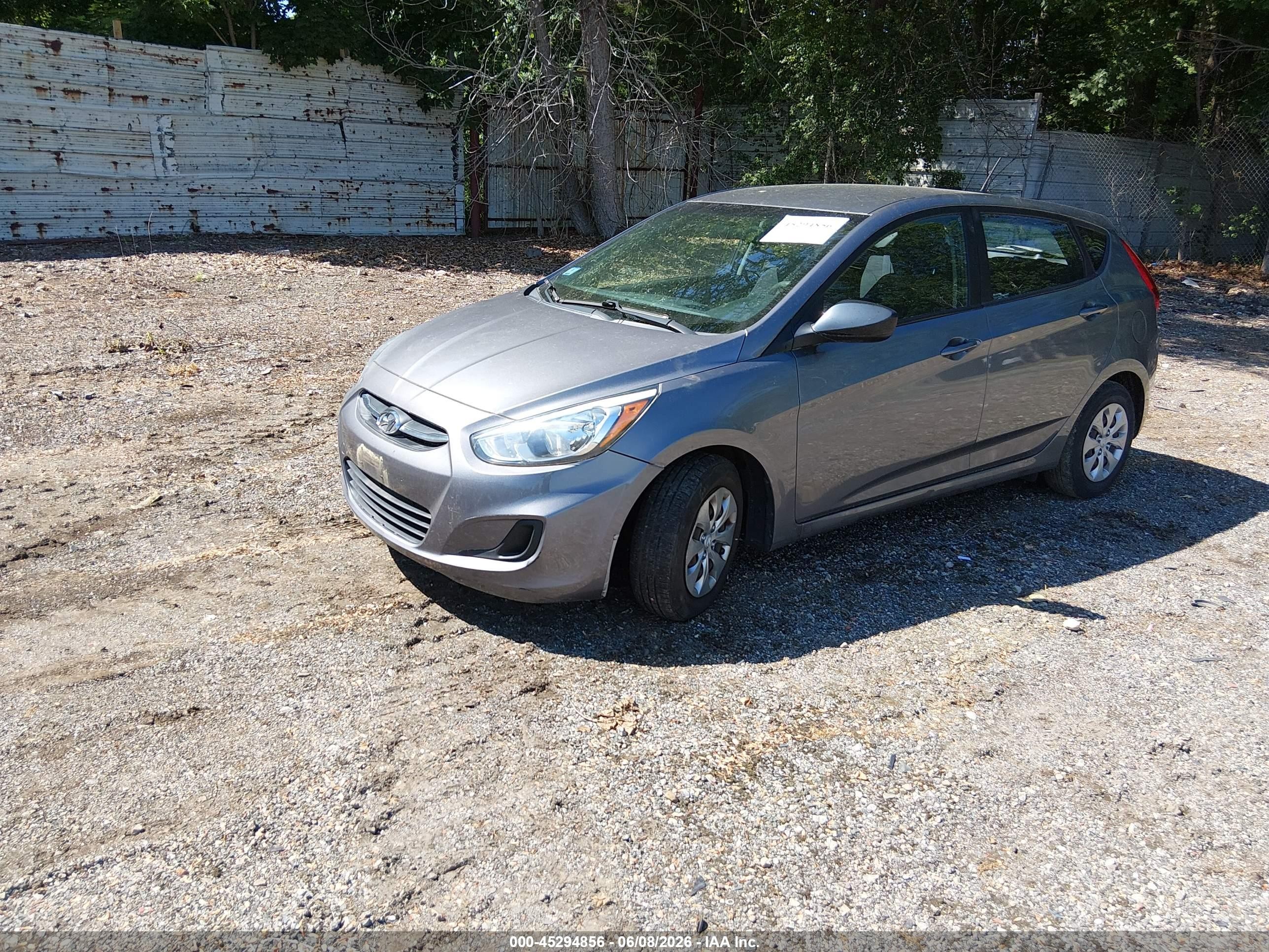 2015 Hyundai Accent Gs Gray vin: KMHCT5AE5FU226172