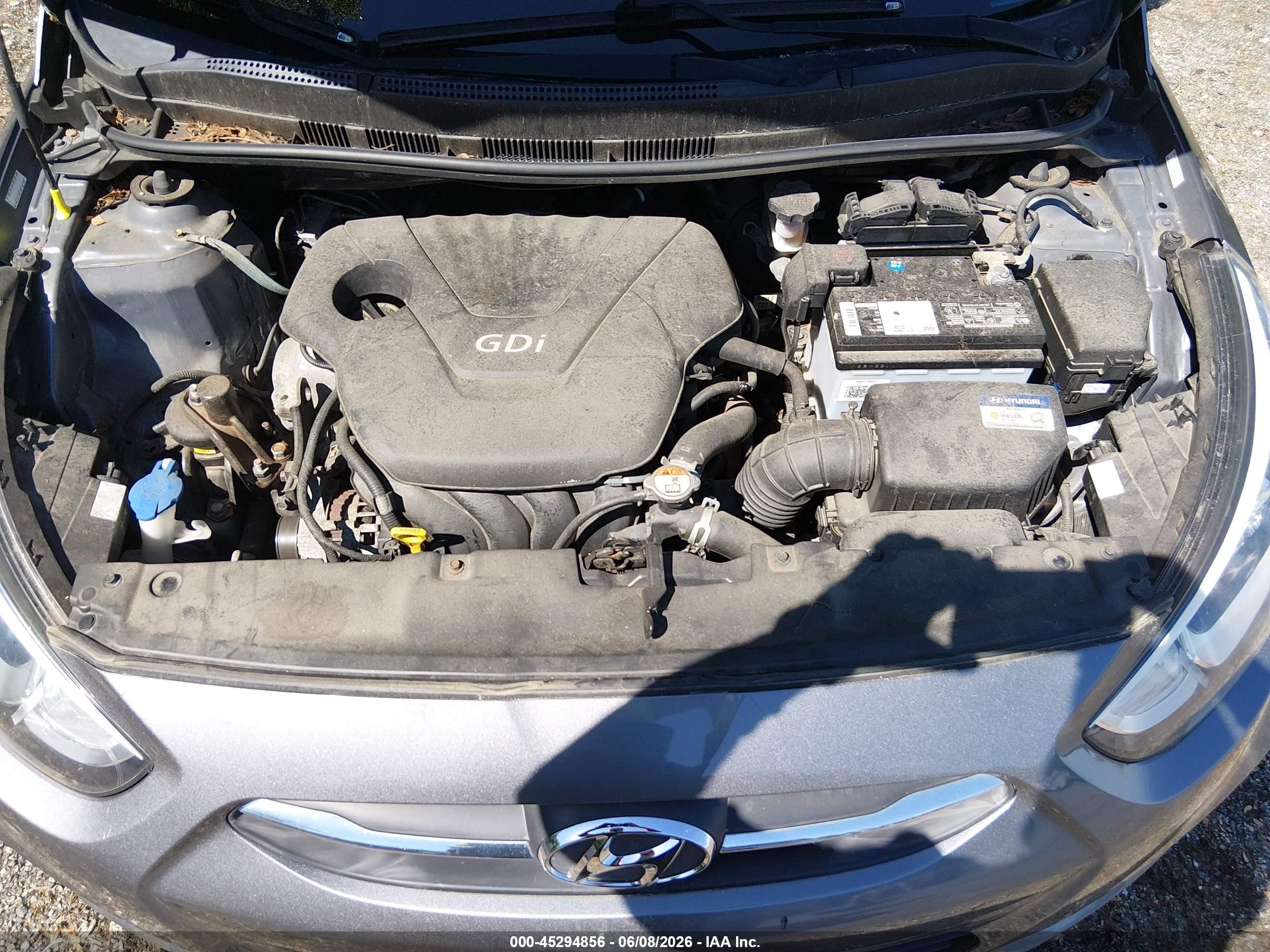 2015 Hyundai Accent Gs Gray vin: KMHCT5AE5FU226172