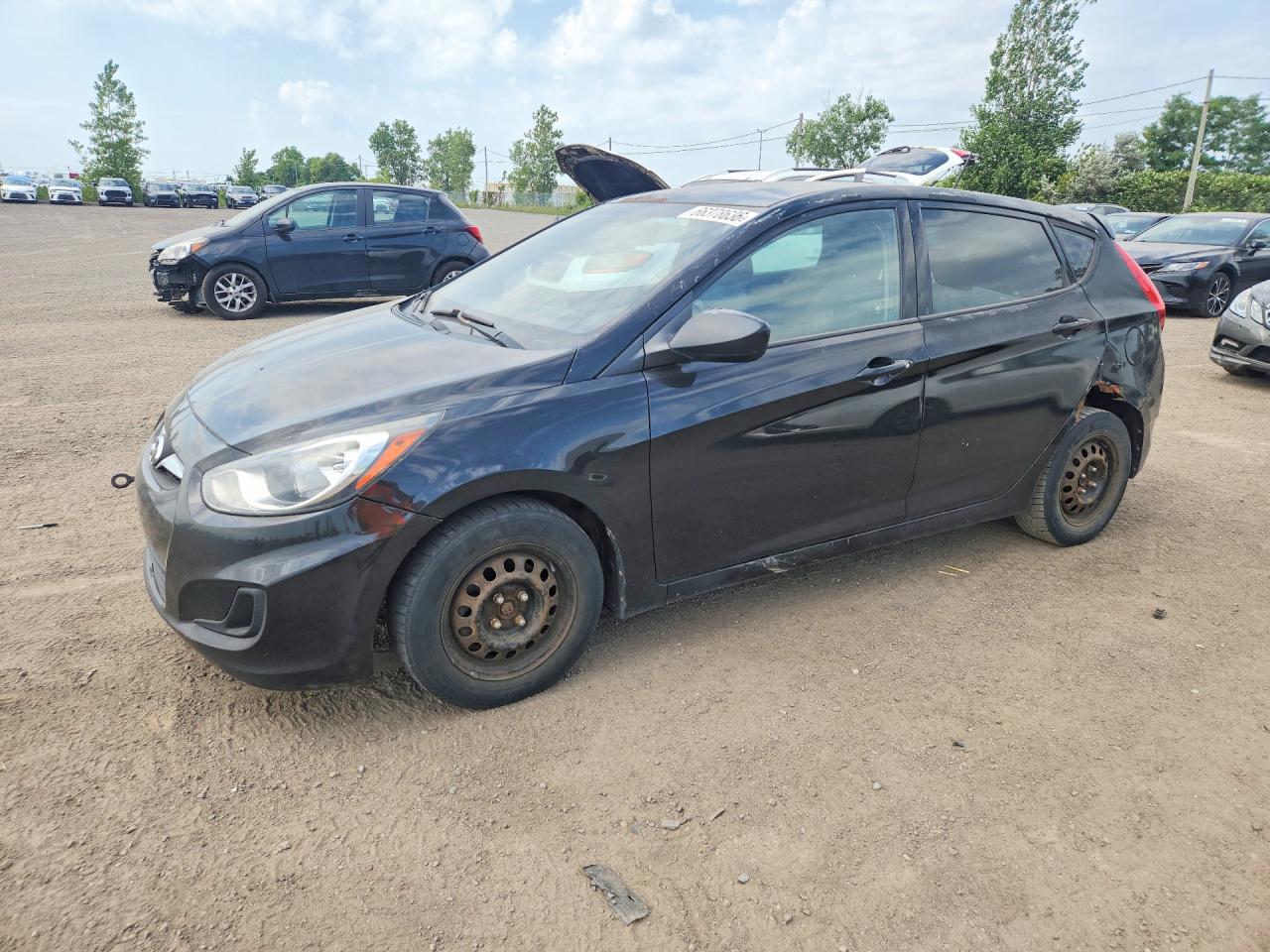 2012 Hyundai Accent Gs Black vin: KMHCT5AE6CU027207