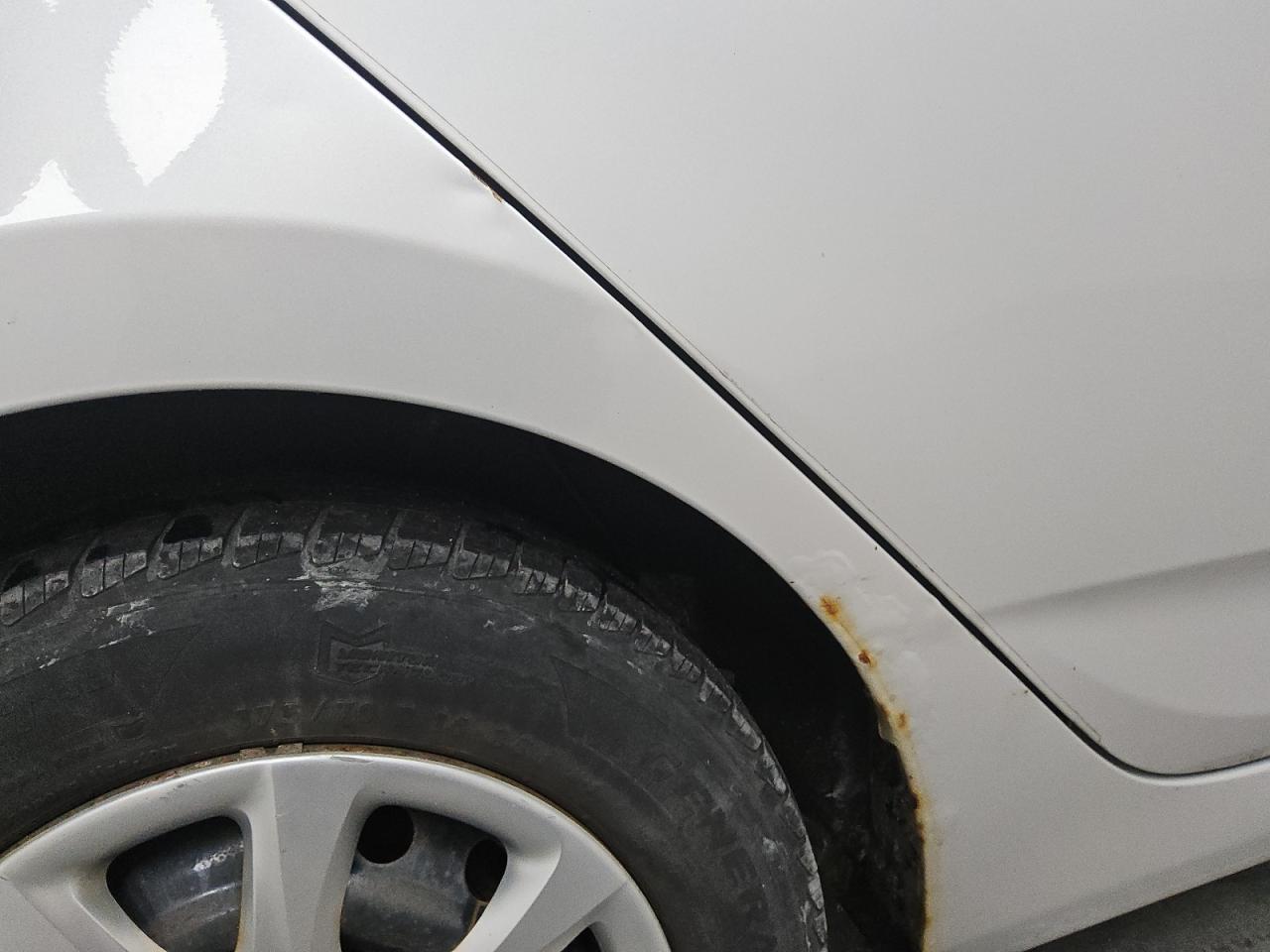 2013 Hyundai Accent Gs Серебряный vin: KMHCT5AE6DU116096 Damage: Right Qtr Panel, Rust, 7 To 8 Inches