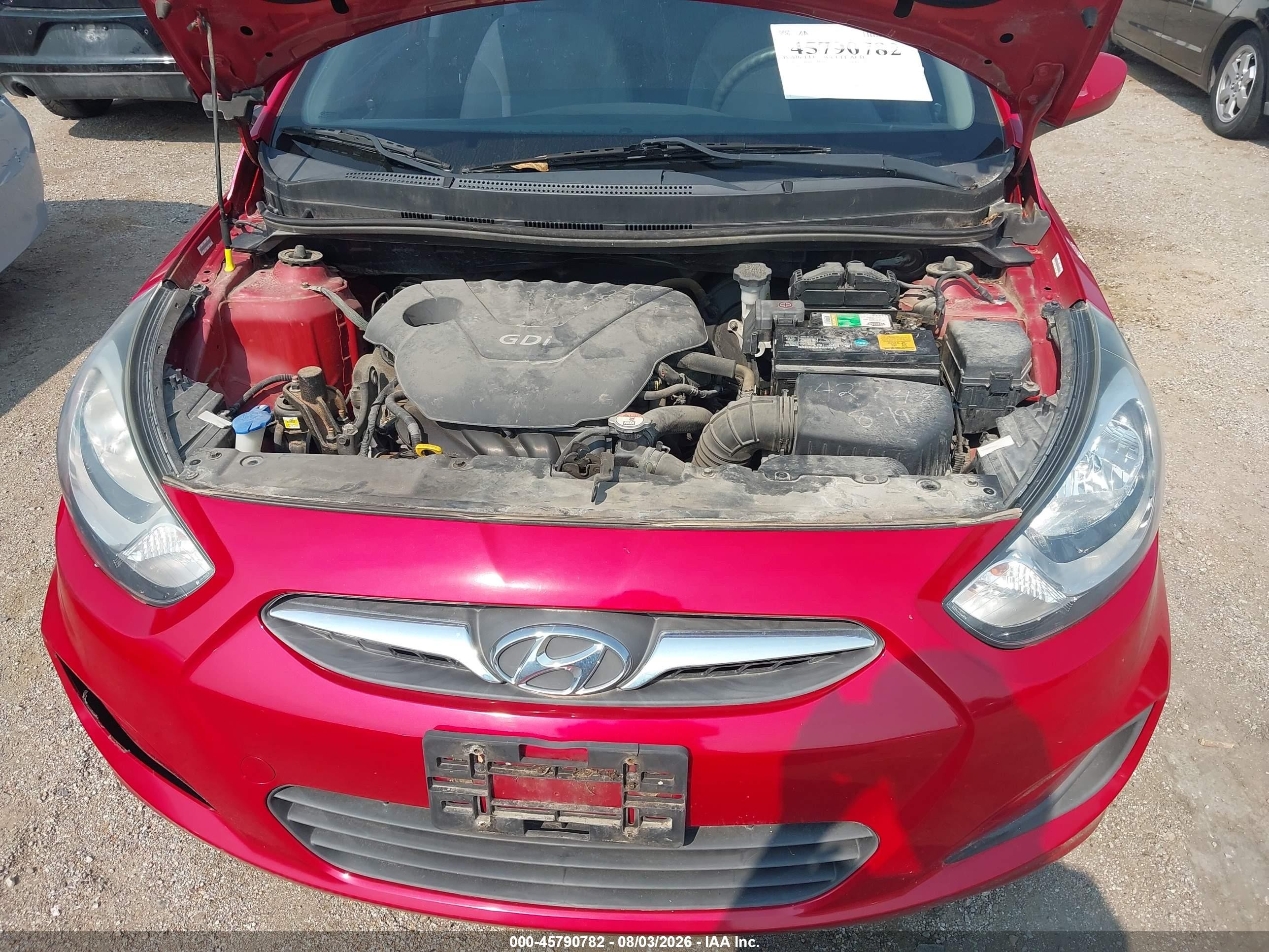 2014 Hyundai Accent Gs Red vin: KMHCT5AE6EU166367