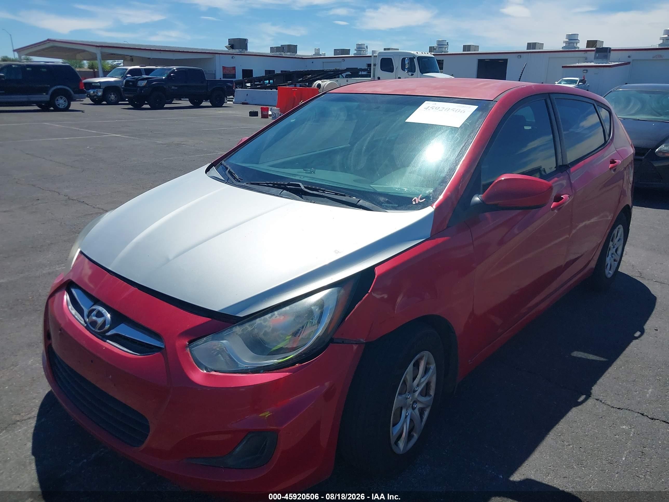 2014 Hyundai Accent Gs Red vin: KMHCT5AE6EU175795