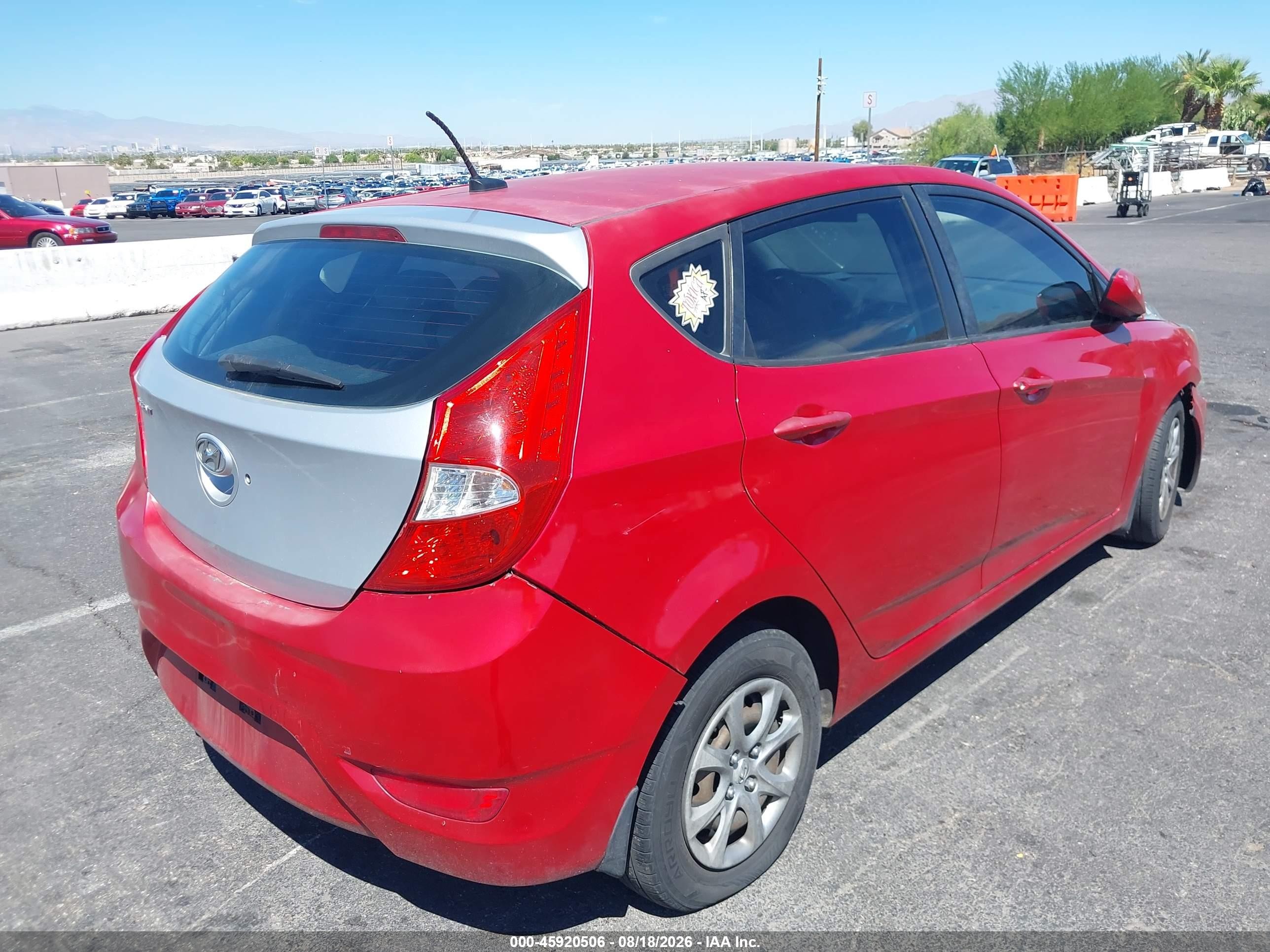 2014 Hyundai Accent Gs Red vin: KMHCT5AE6EU175795