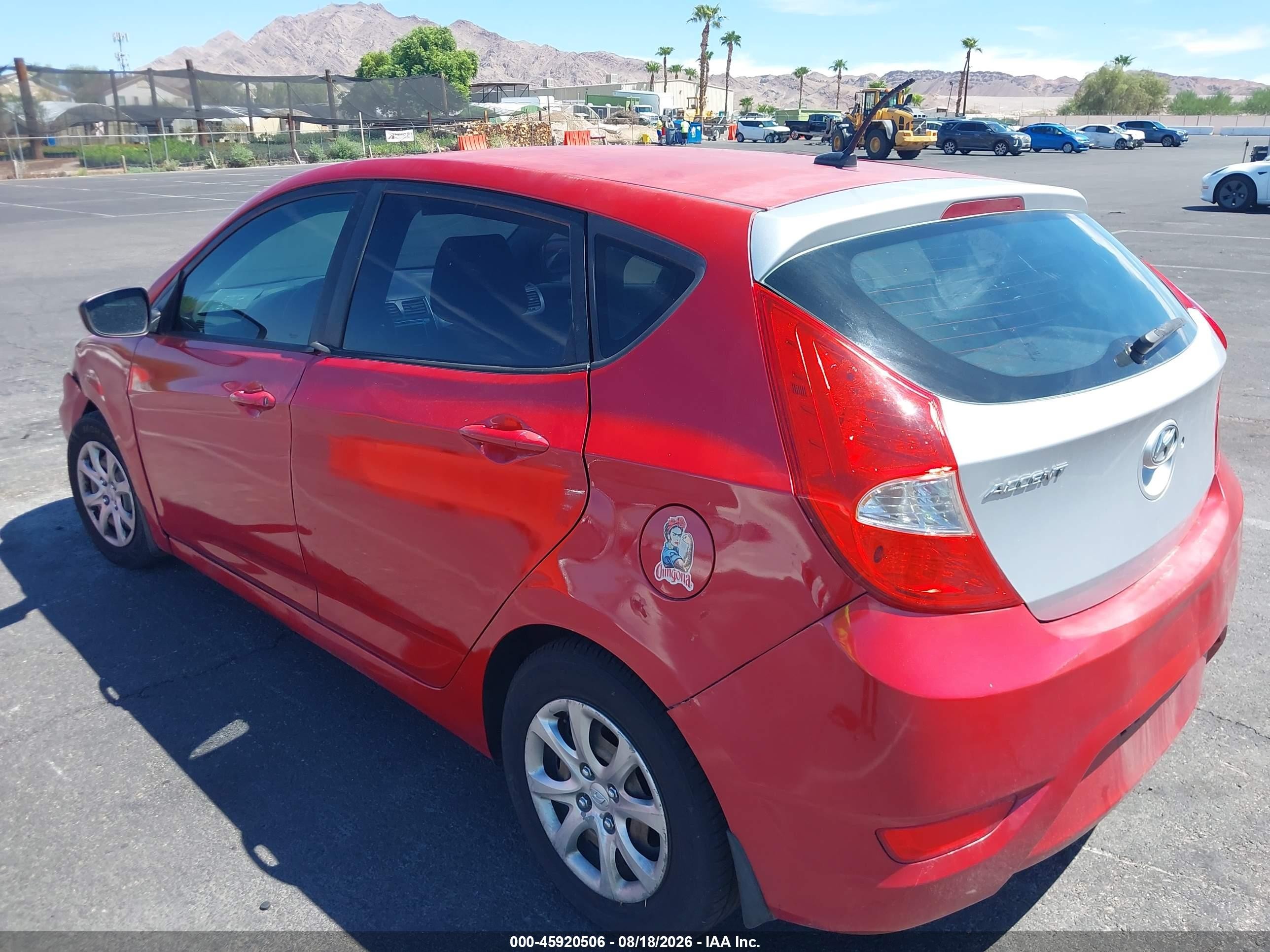 2014 Hyundai Accent Gs Red vin: KMHCT5AE6EU175795